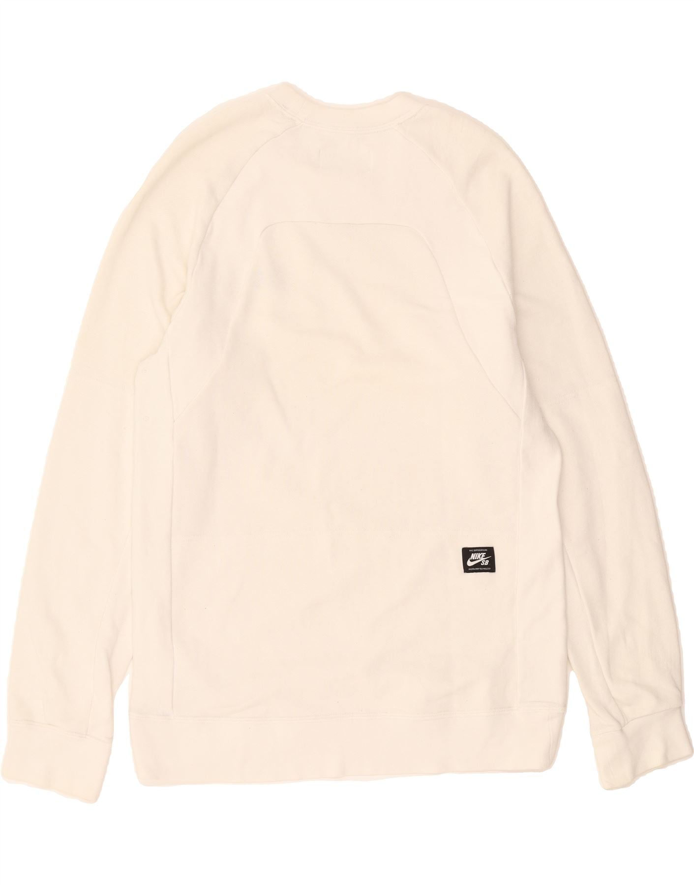 NIKE Mens Sweatshirt Jumper Medium White Cotton Vintage Nike and Second-Hand Nike from Messina Hembry