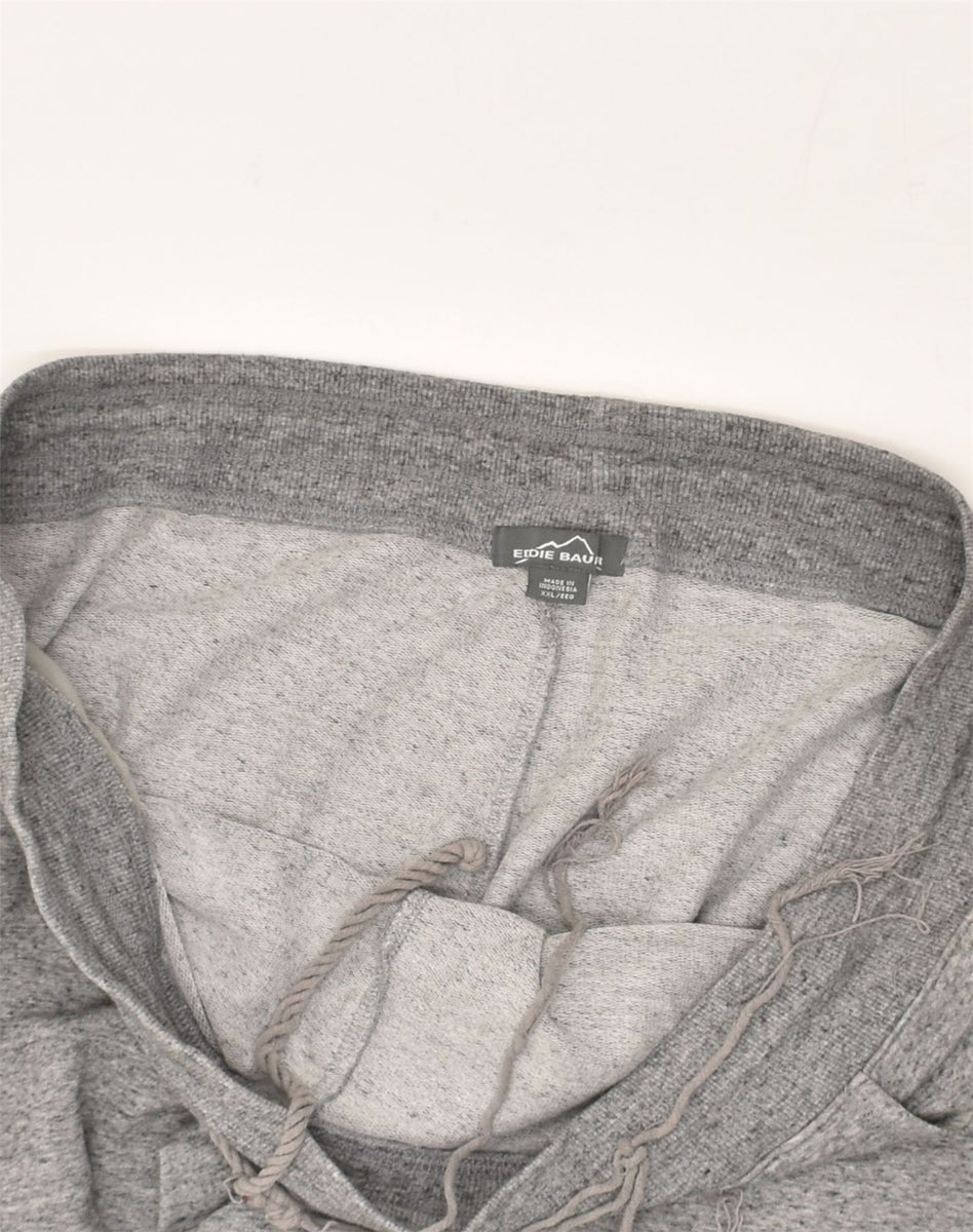 EDDIE BAUER Womens Capri Tracksuit Trousers UK 20 2XL Grey Cotton