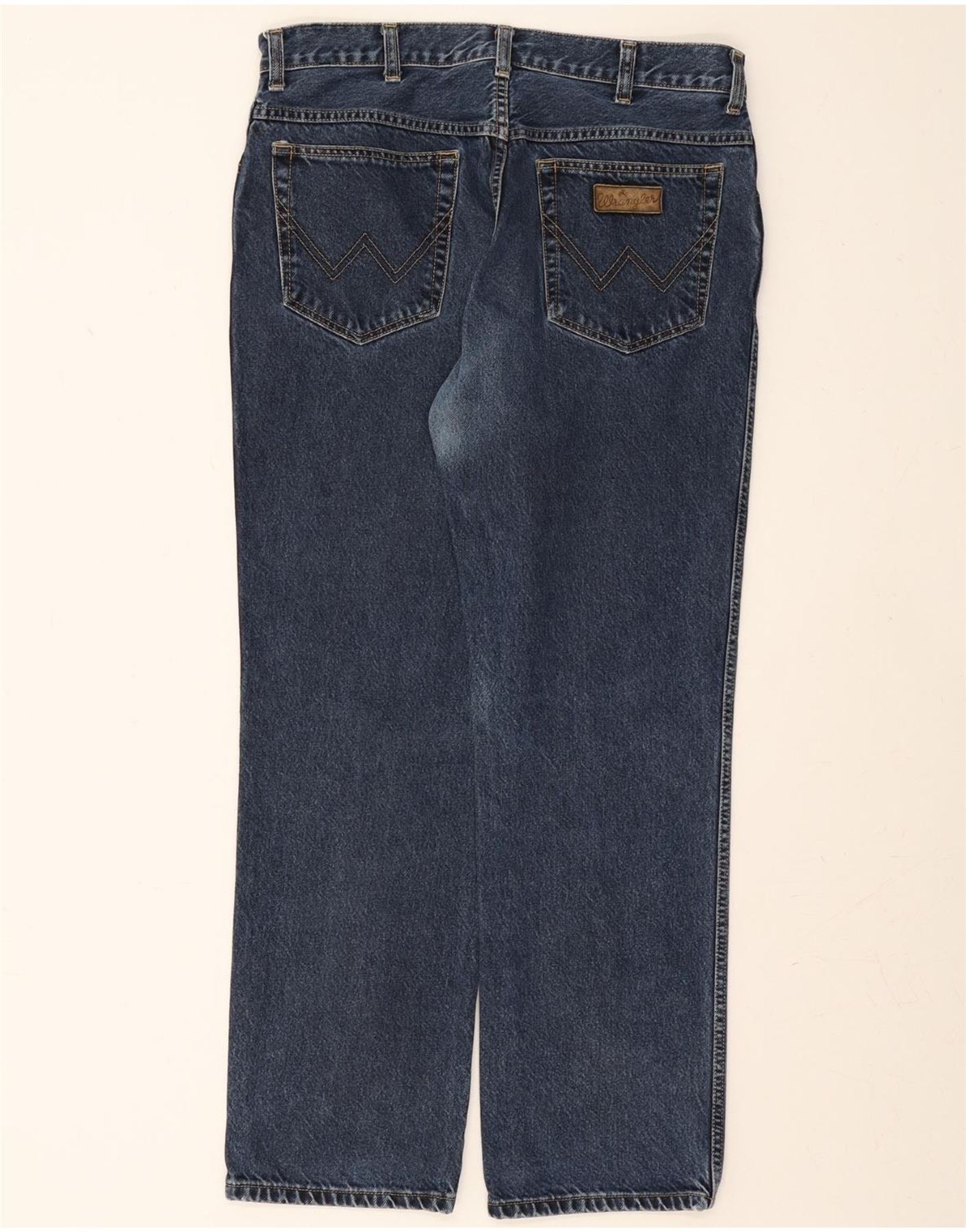 WRANGLER Mens Texas Straight Jeans W36 L30 Blue Cotton Vintage Wrangler and Second-Hand Wrangler from Messina Hembry