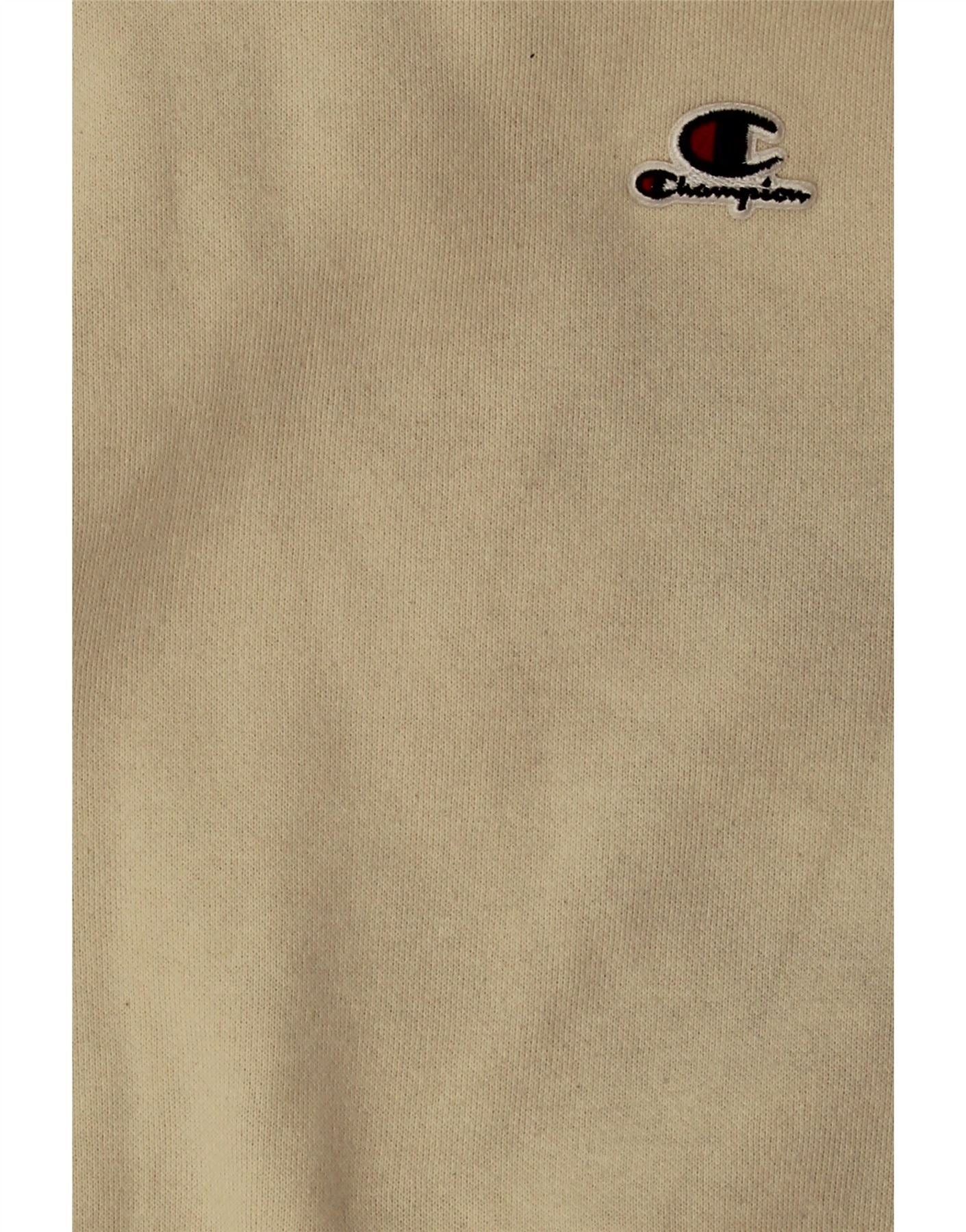 CHAMPION Mens Hoodie Jumper XS Beige Cotton Vintage Champion and Second-Hand Champion from Messina Hembry