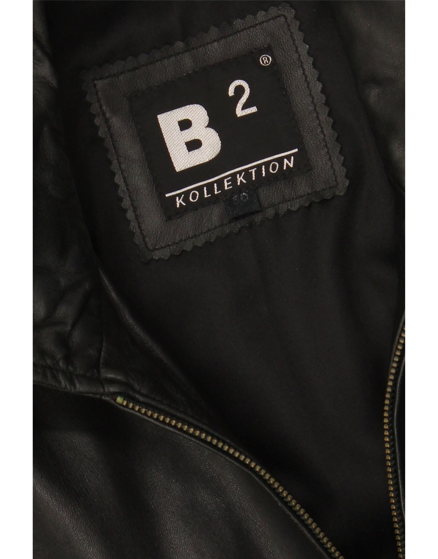 VINTAGE Mens Leather Jacket IT 50 Large Black Leather Vintage Vintage and Second-Hand Vintage from Messina Hembry