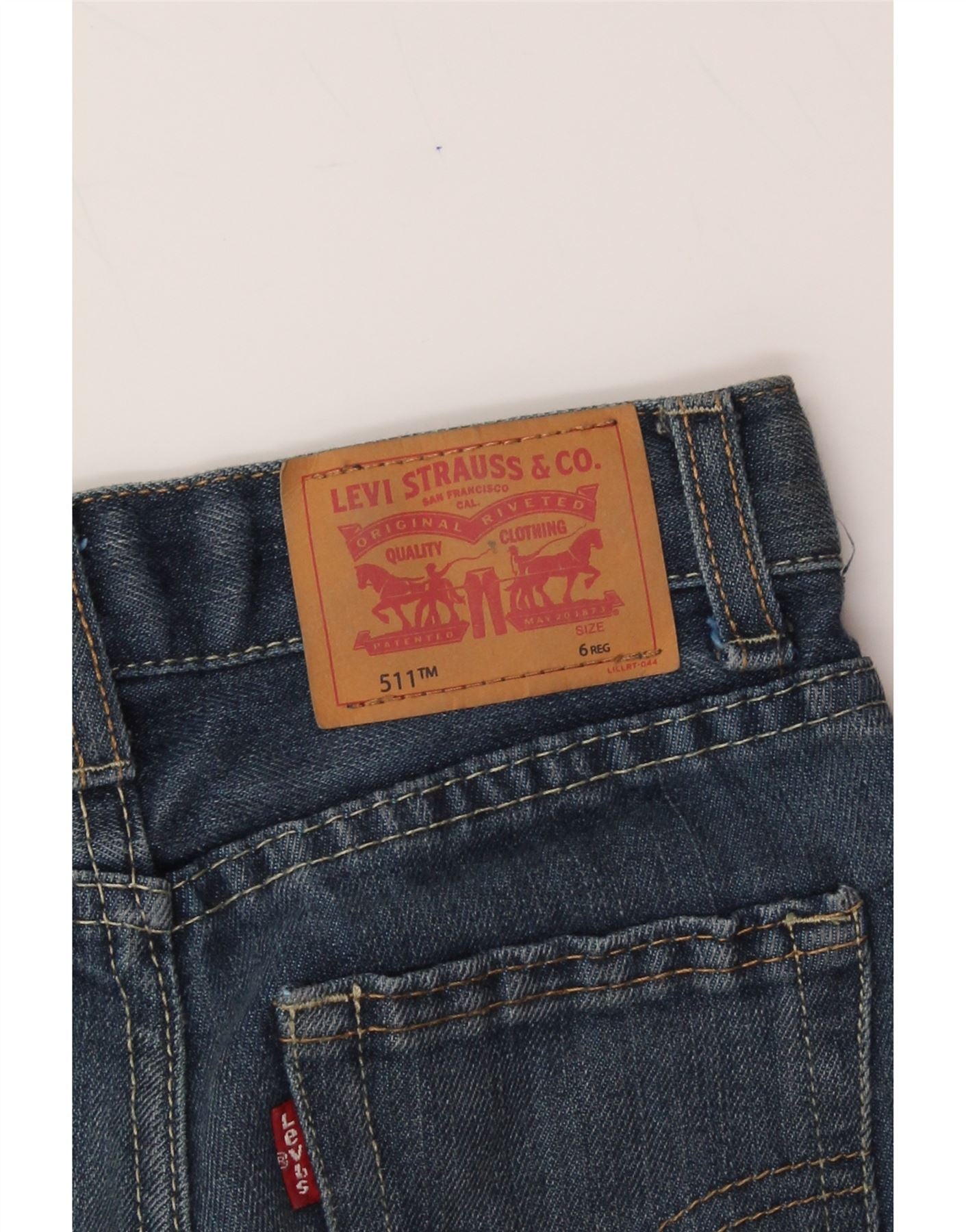 LEVI'S Boys 511 Slim Jeans 6-7 Years W22 L20 Blue Cotton Vintage Levi's and Second-Hand Levi's from Messina Hembry