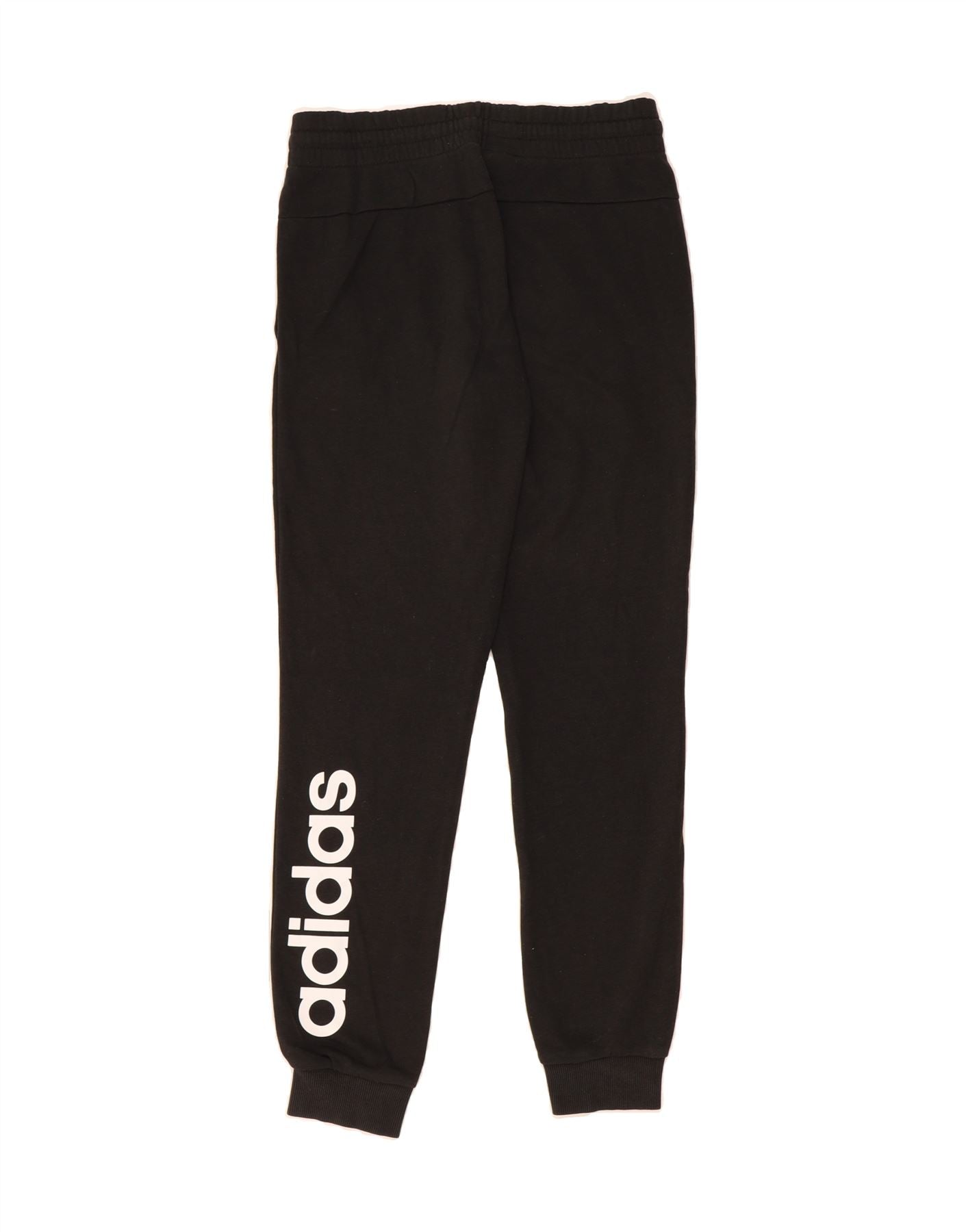 ADIDAS Womens Graphic Tracksuit Trousers Joggers UK 8/10 Small  Black Vintage Adidas and Second-Hand Adidas from Messina Hembry