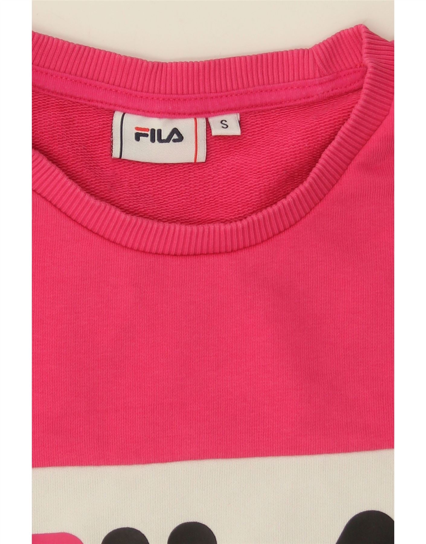 FILA Womens Sweatshirt Jumper UK 10 Small Multicoloured Colourblock Vintage Fila and Second-Hand Fila from Messina Hembry