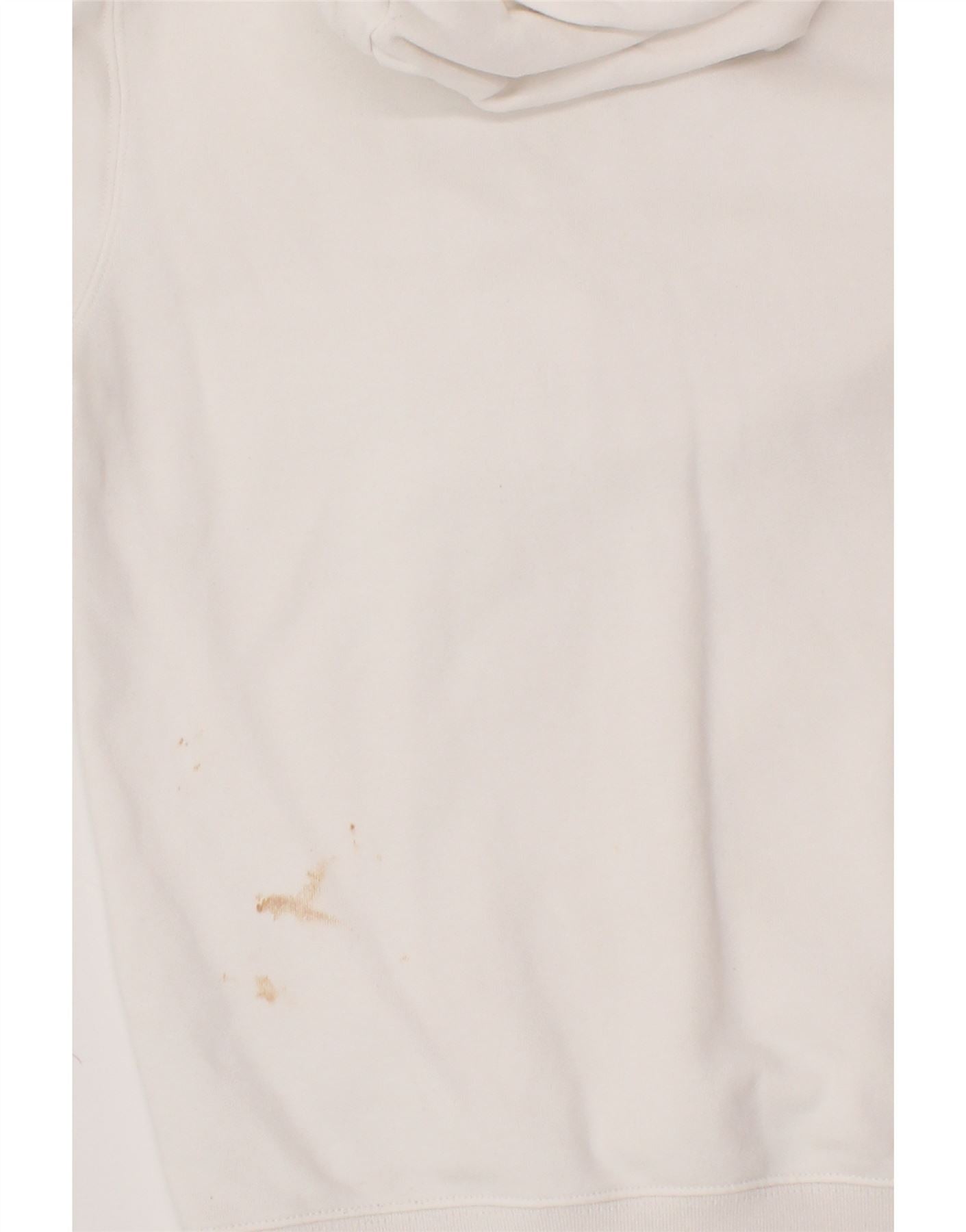 CHAMPION Womens Graphic Hoodie Jumper UK 10 Small White Cotton Vintage Champion and Second-Hand Champion from Messina Hembry