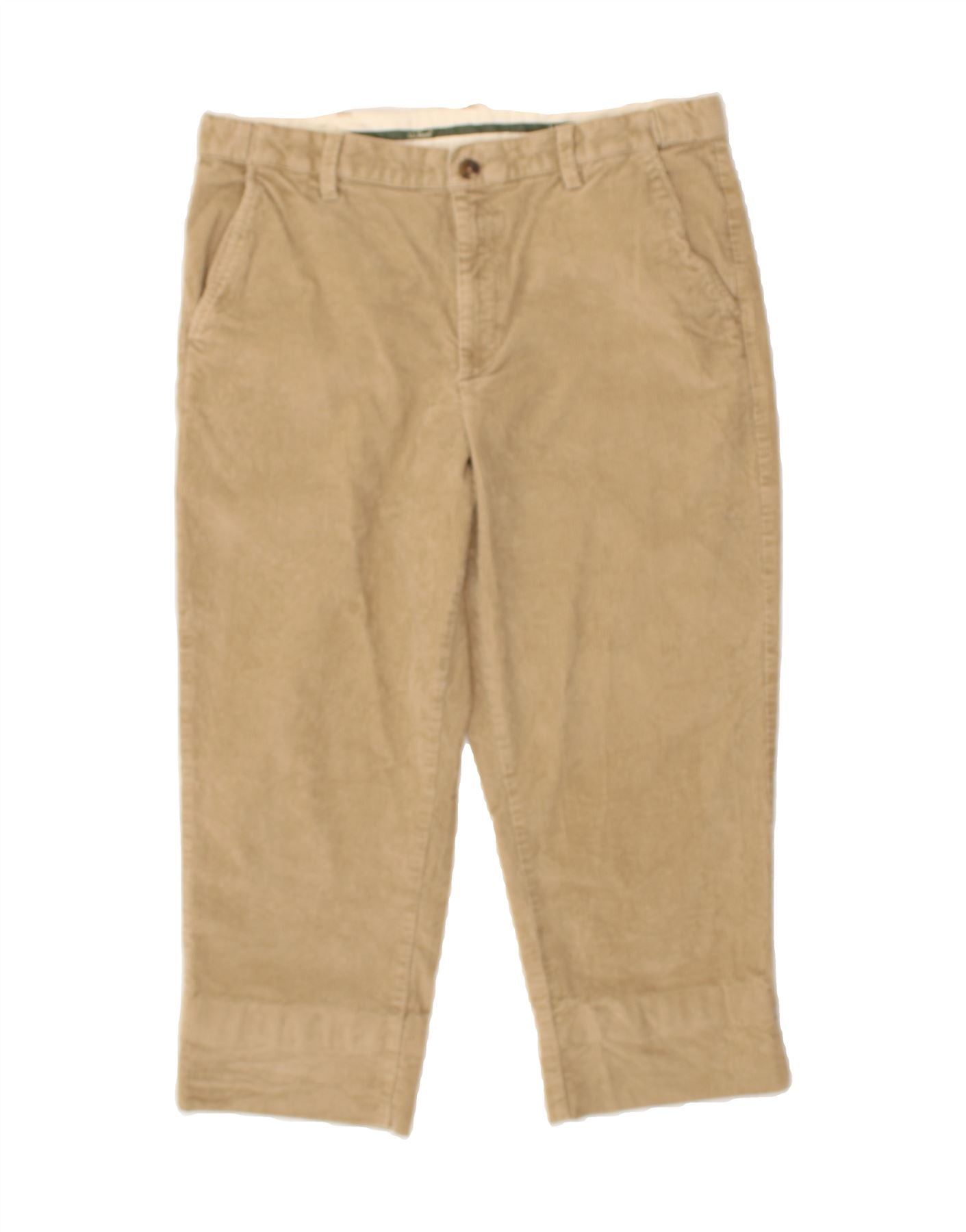 L.L.BEAN Mens Tapered Capri Trousers W37 L24 Beige Cotton | Vintage L.L.Bean | Thrift | Second-Hand L.L.Bean | Used Clothing | Messina Hembry