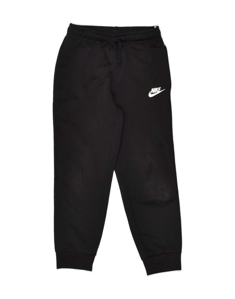 NIKE Boys Tracksuit Trousers Joggers 8-9 Years Small Black Polyester | Vintage Nike | Thrift | Second-Hand Nike | Used Clothing | Messina Hembry 