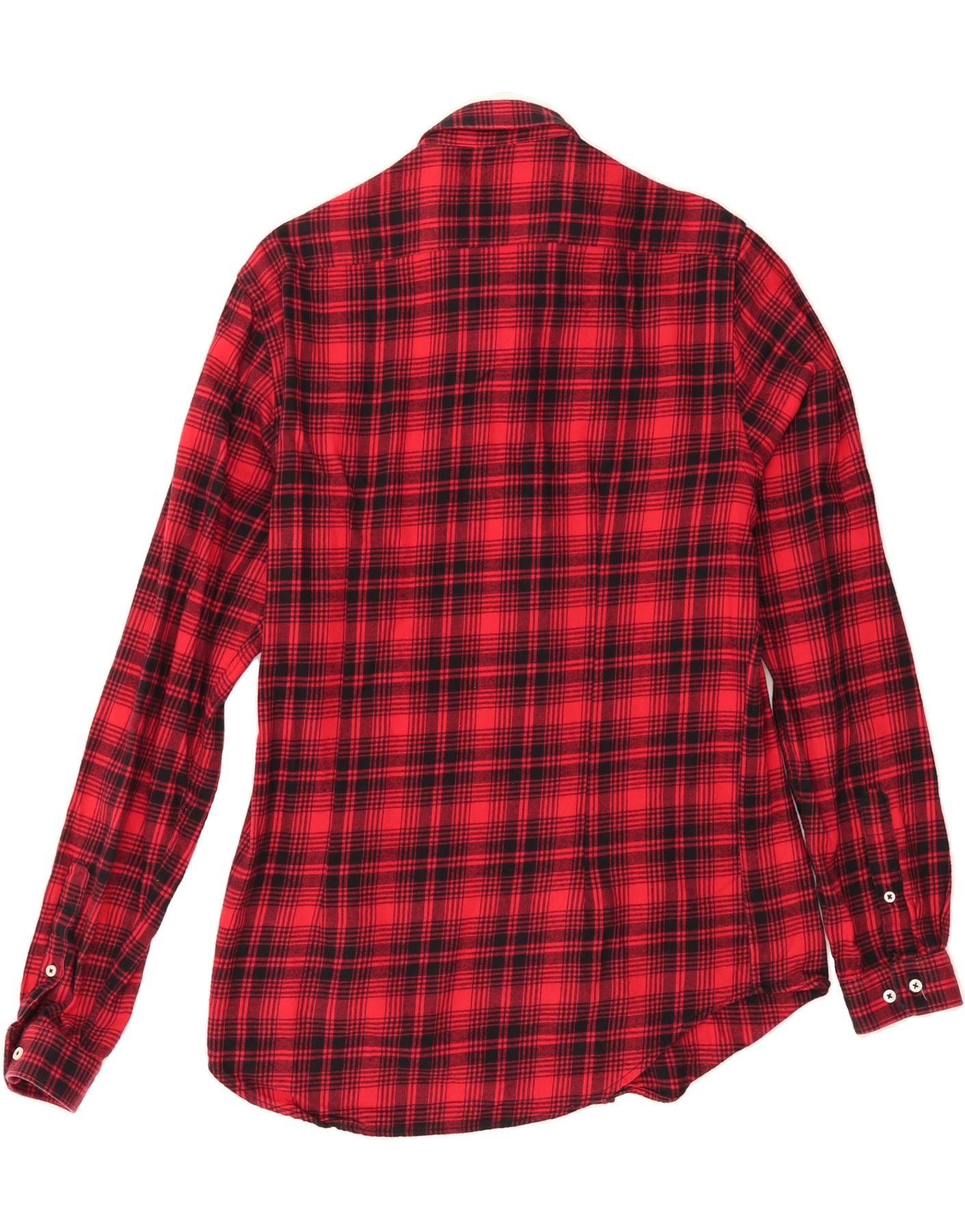 ZARA Mens Slim Fit Flannel Shirt Large Red Check Vintage Zara and Second-Hand Zara from Messina Hembry