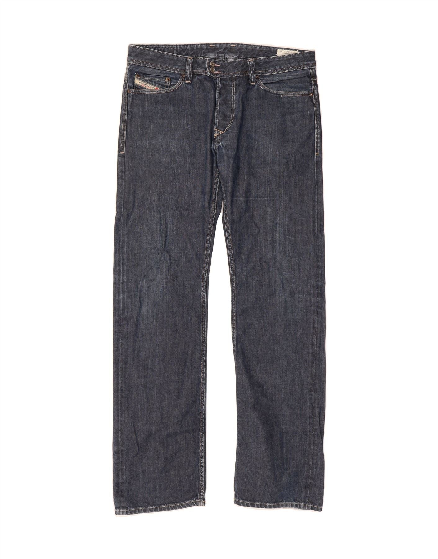 DIESEL Mens Straight Jeans W34 L34 Navy Blue Cotton Vintage Diesel and Second-Hand Diesel from Messina Hembry