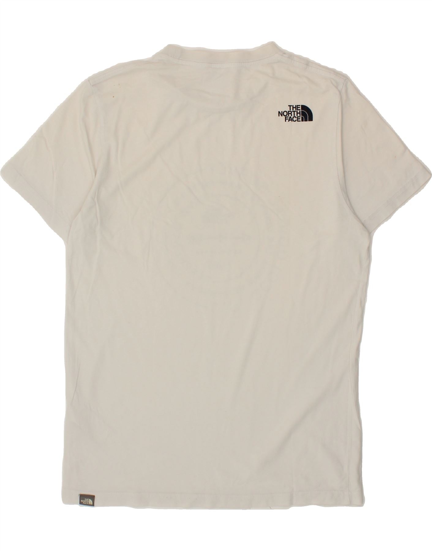 THE NORTH FACE Mens Graphic T-Shirt Top Small White Cotton Vintage The North Face and Second-Hand The North Face from Messina Hembry