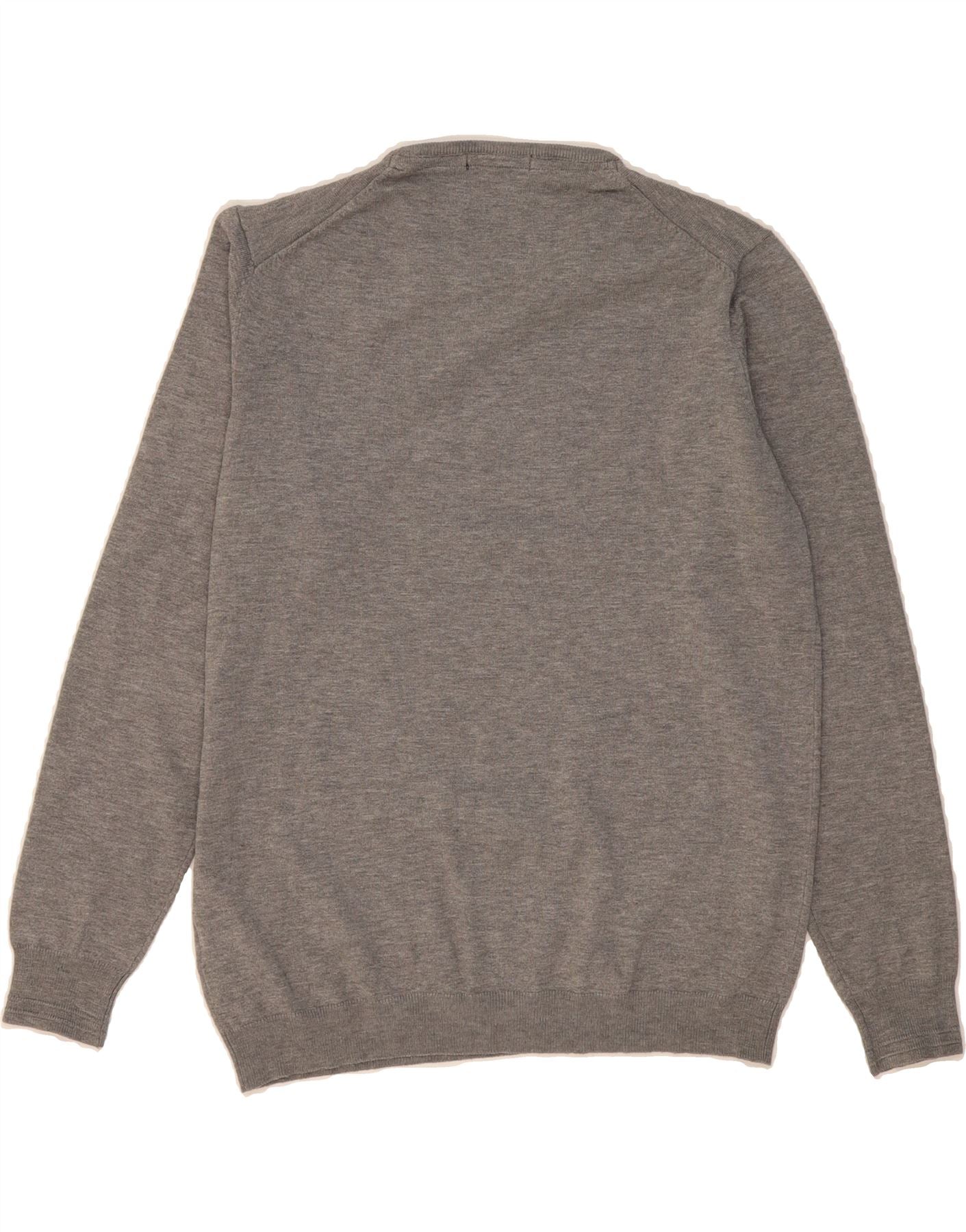 REFRIGUE Womens Crew Neck Jumper Sweater UK 16 Large Grey Viscose Vintage Refrigue and Second-Hand Refrigue from Messina Hembry