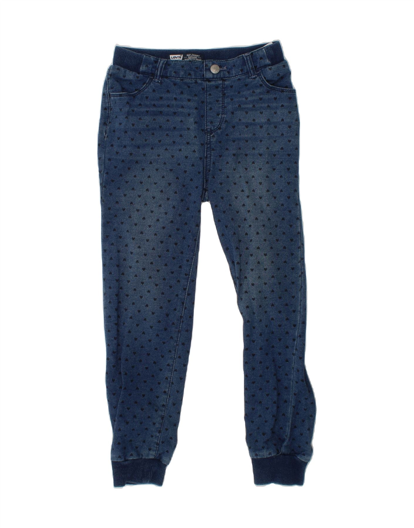 LEVI'S Girls Pantalone Joggers Slim Jeans 5-6 Years W22 L20 Blue Spotted Vintage Levi's and Second-Hand Levi's from Messina Hembry