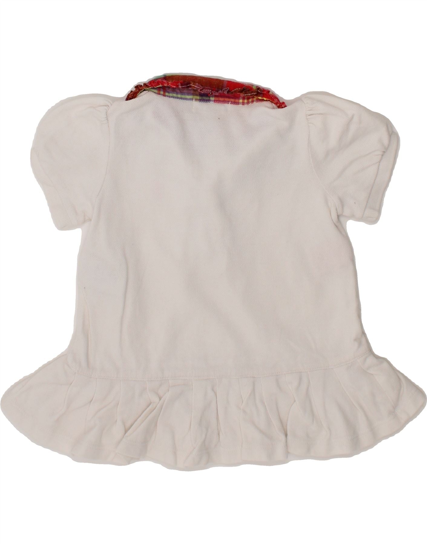 RALPH LAUREN Baby Girls Polo Dress 6-9 Months White Cotton Vintage Ralph Lauren and Second-Hand Ralph Lauren from Messina Hembry