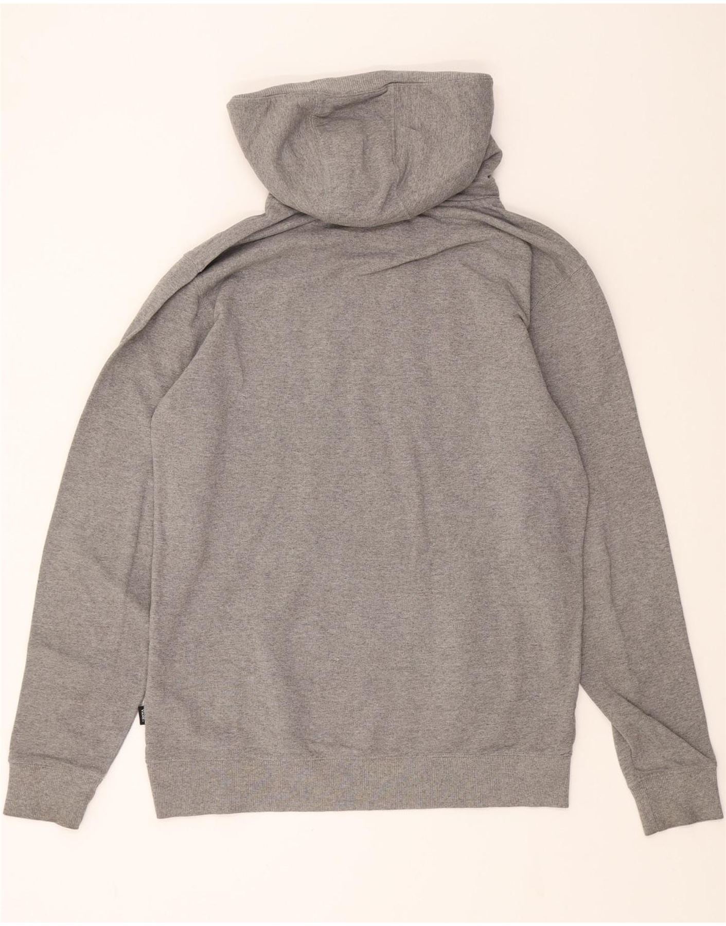 VANS Mens Graphic Hoodie Jumper Small Grey Cotton Vintage Vans and Second-Hand Vans from Messina Hembry