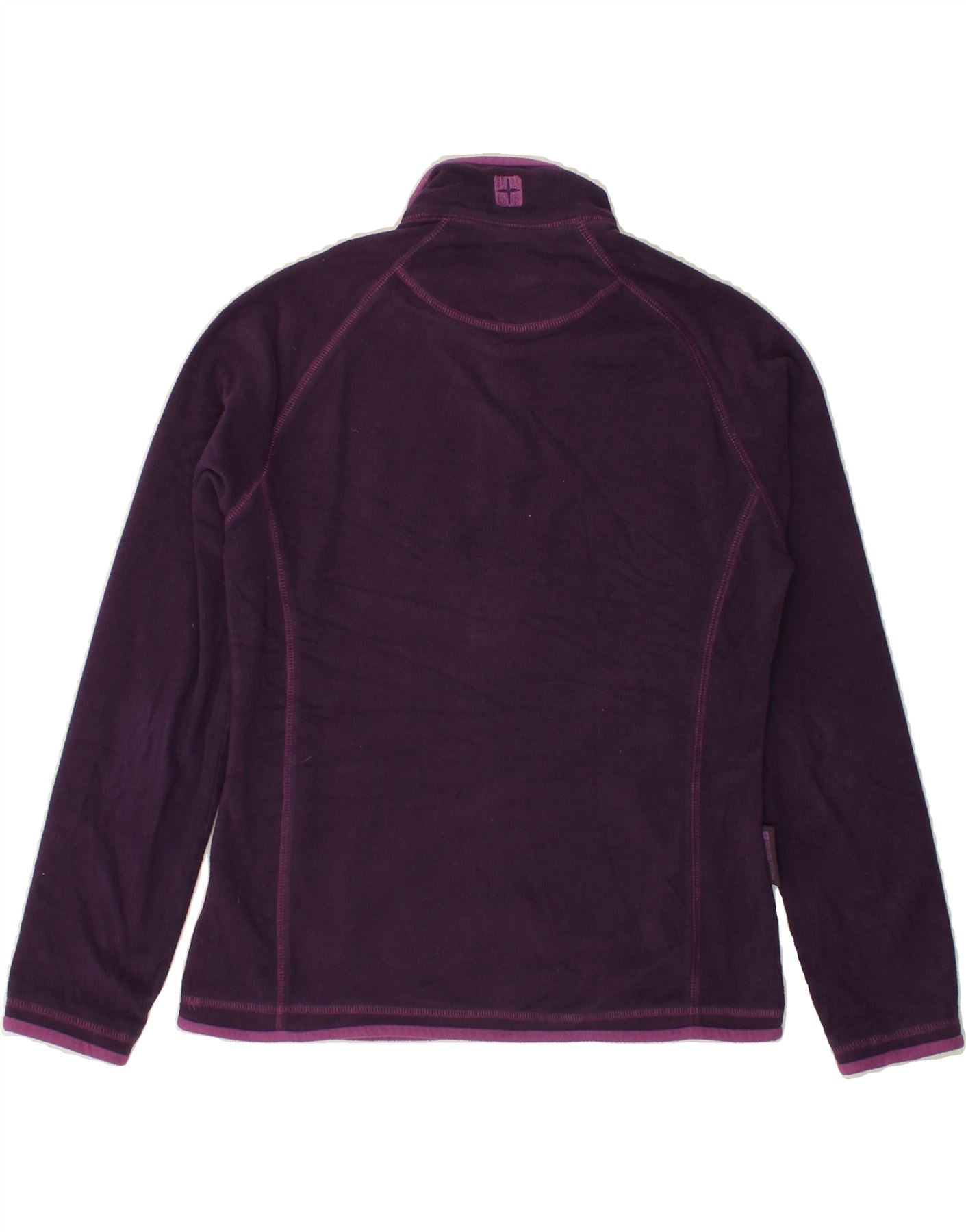 MOUNTAIN WAREHOUSE Womens Zip Neck Fleece Jumper UK 10 Small Purple Vintage Mountain Warehouse and Second-Hand Mountain Warehouse from Messina Hembry