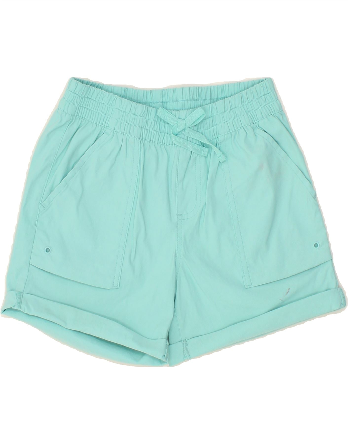 EDDIE BAUER Girls Casual Shorts 10-11 Years Large W24  Turquoise Nylon Vintage Eddie Bauer and Second-Hand Eddie Bauer from Messina Hembry