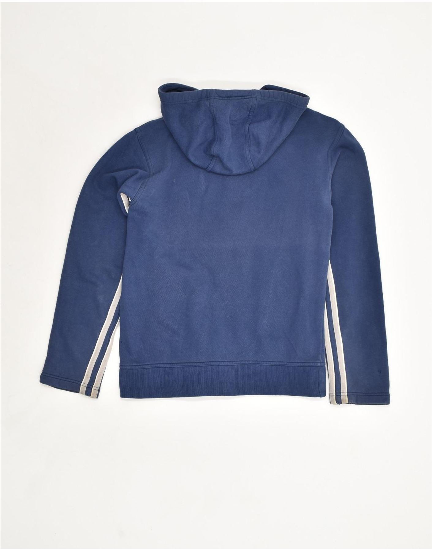 ADIDAS Womens Zip Hoodie Sweater UK 12 Medium Navy Blue Cotton | Vintage Adidas | Thrift | Second-Hand Adidas | Used Clothing | Messina Hembry