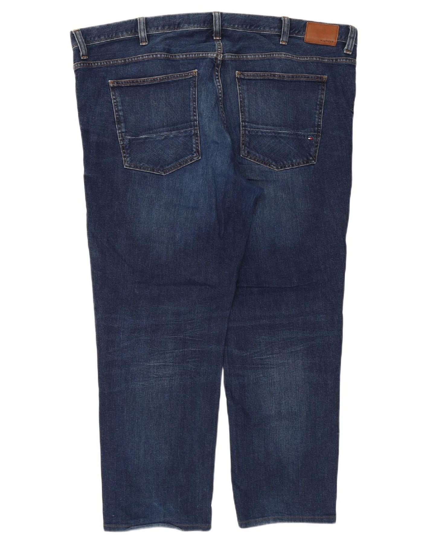 TOMMY HILFIGER Mens Straight Jeans W46 L32 Blue Cotton Vintage Tommy Hilfiger and Second-Hand Tommy Hilfiger from Messina Hembry