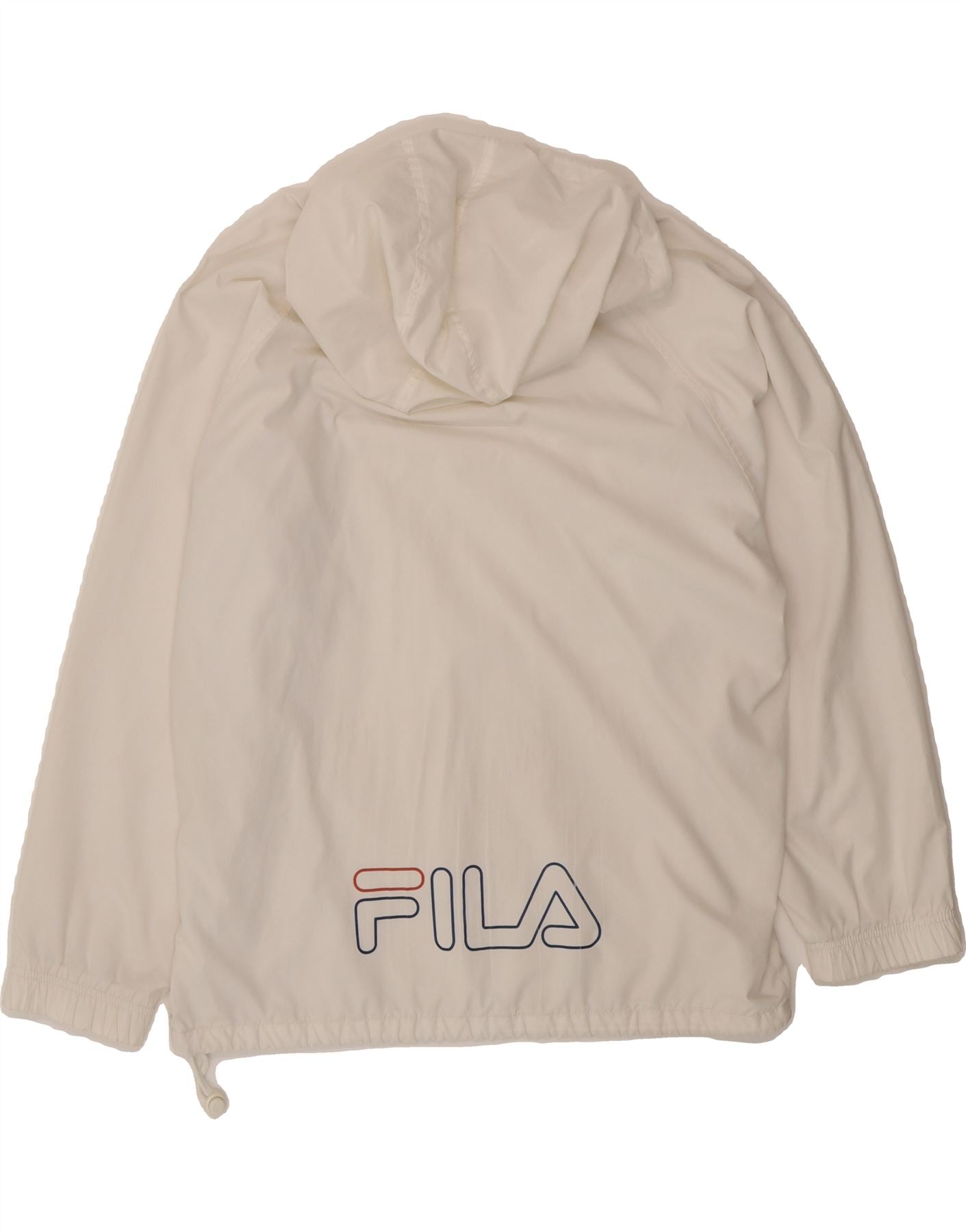 FILA Boys Graphic Hooded Tracksuit Top Jacket 15-16 Years XL White Vintage Fila and Second-Hand Fila from Messina Hembry