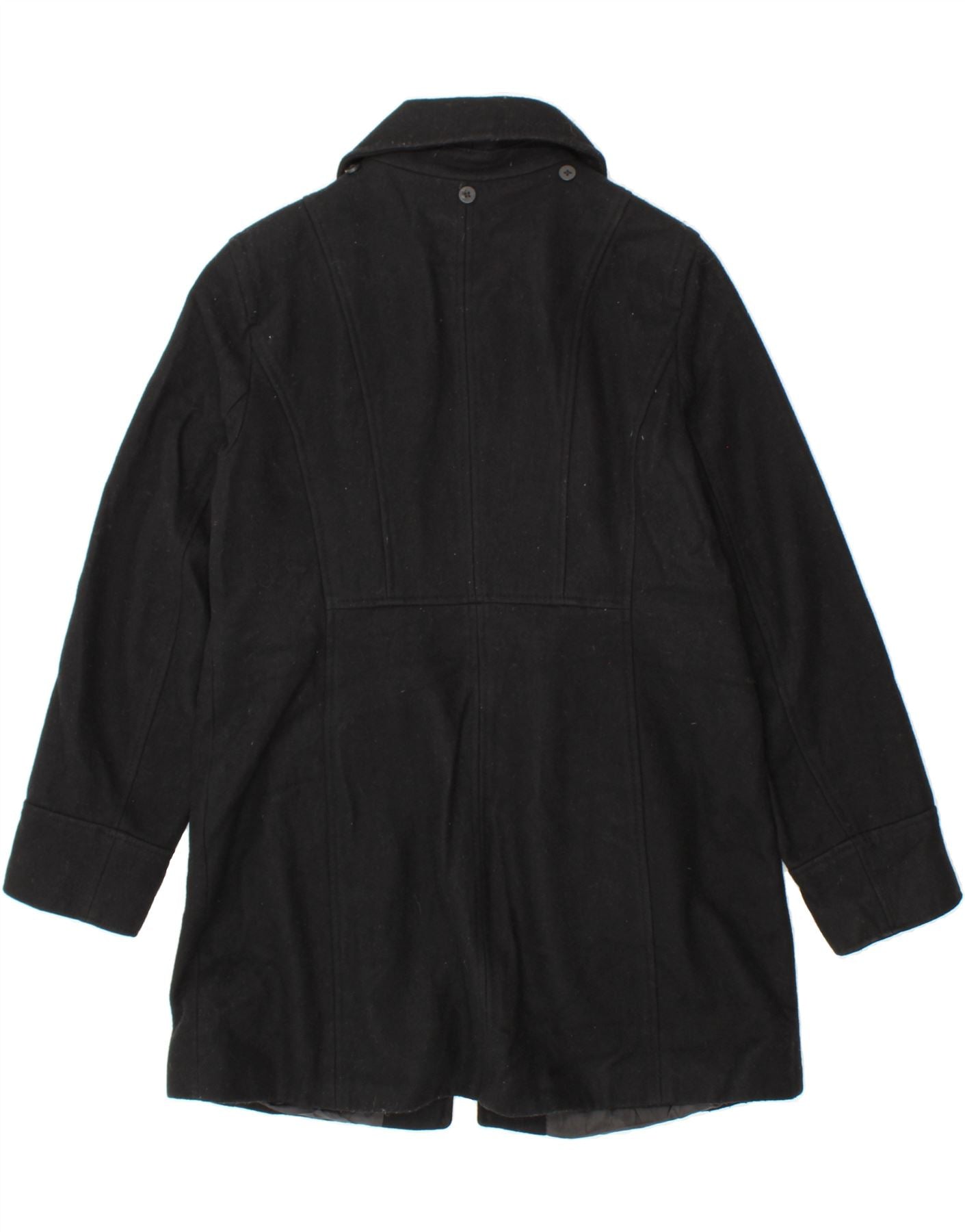 MICHAEL KORS Womens Overcoat US 14 XL Black Wool Vintage Michael Kors and Second-Hand Michael Kors from Messina Hembry