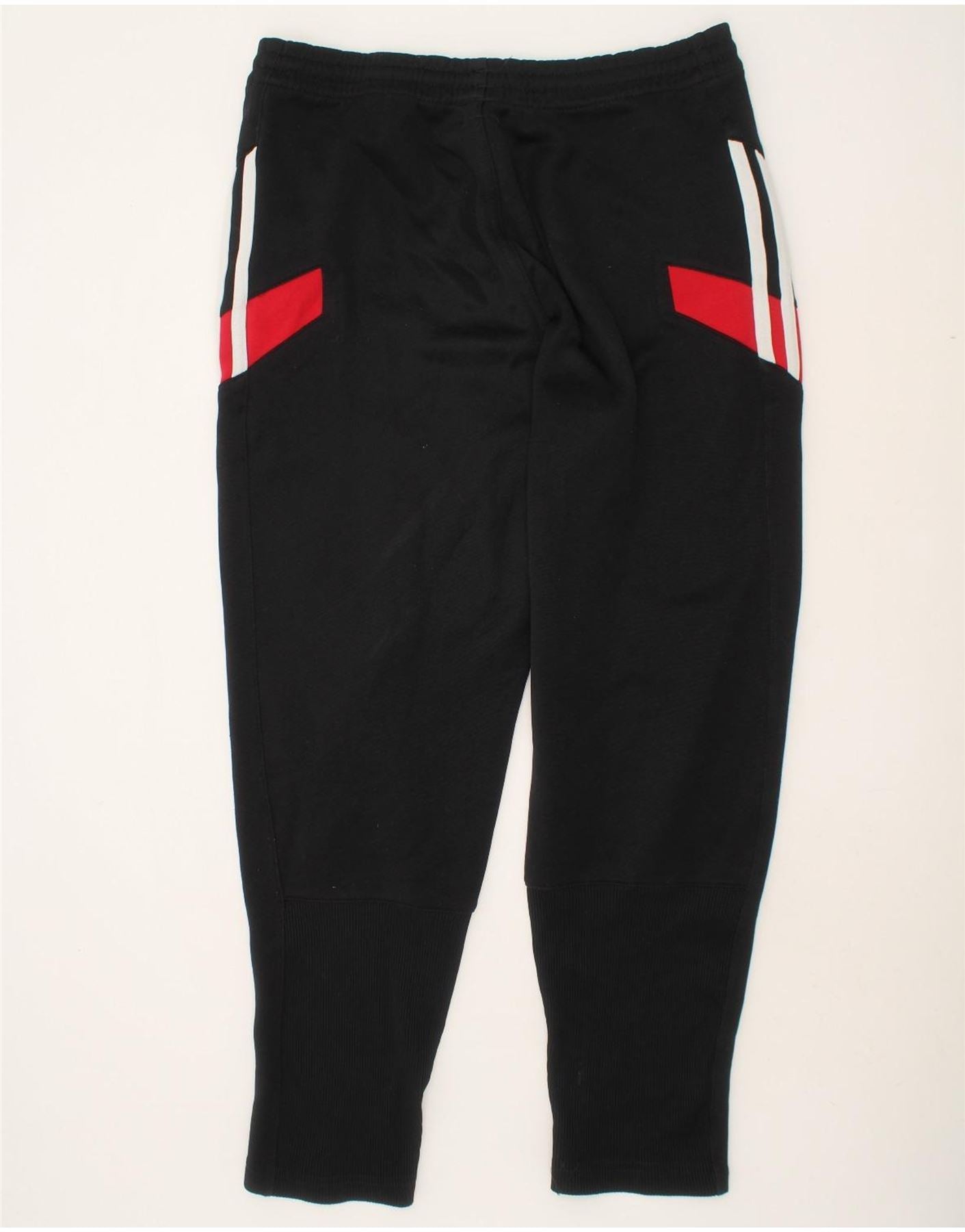 ADIDAS Boys Graphic Tracksuit Trousers 13-14 Years Black Colourblock Vintage Adidas and Second-Hand Adidas from Messina Hembry