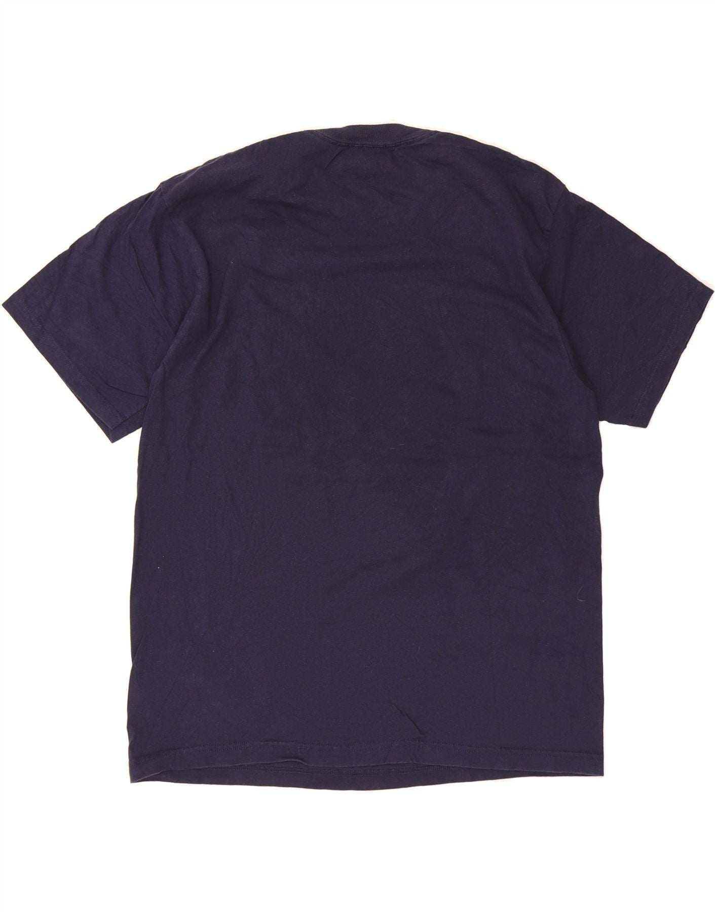 REEBOK Mens Rick Graphic T-Shirt Top Large Navy Blue Cotton Vintage Reebok and Second-Hand Reebok from Messina Hembry