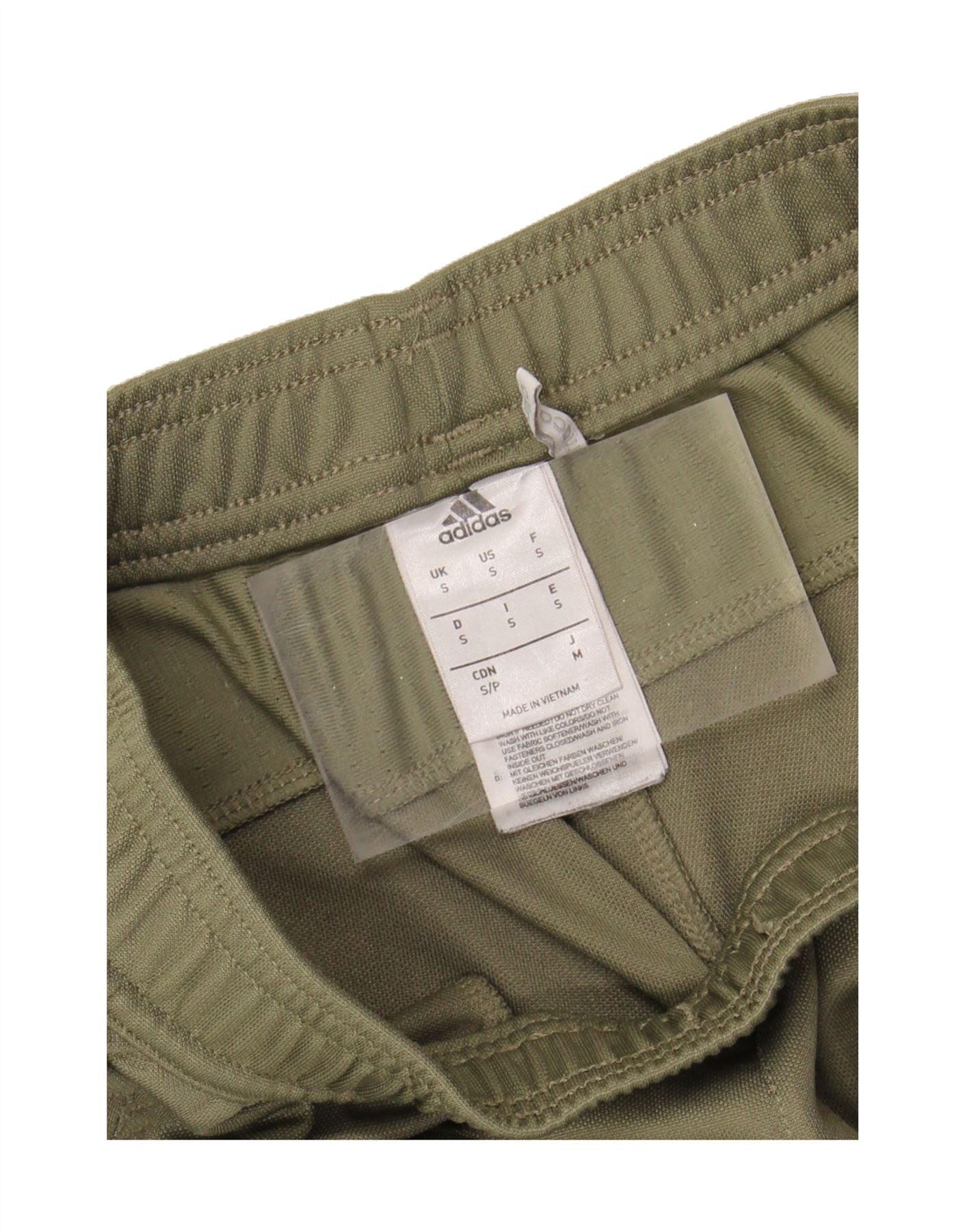 ADIDAS Mens Tracksuit Trousers Small Khaki Polyester Vintage Adidas and Second-Hand Adidas from Messina Hembry
