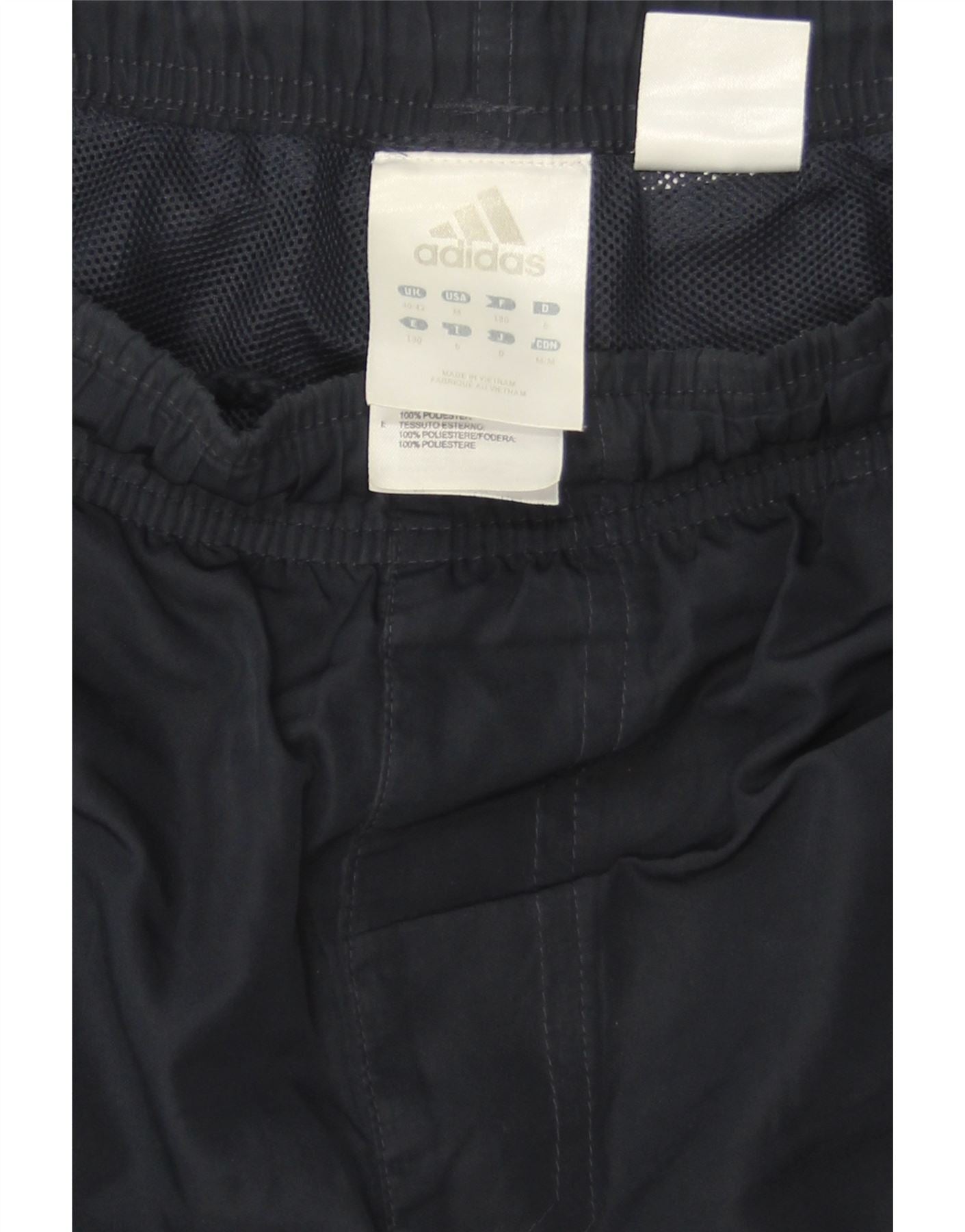 ADIDAS Mens Tracksuit Trousers UK 40/42 Medium  Navy Blue Colourblock Vintage Adidas and Second-Hand Adidas from Messina Hembry