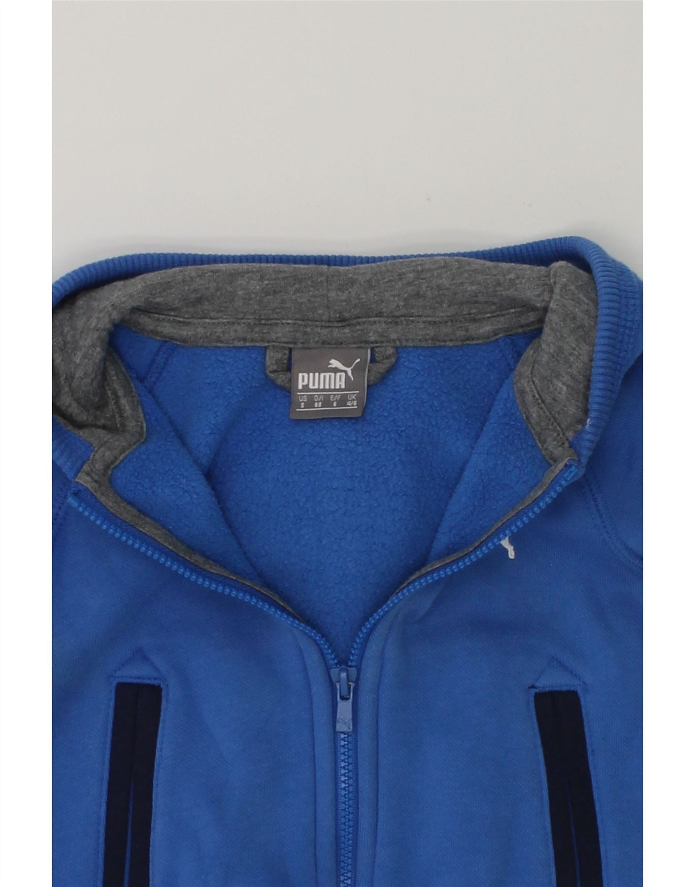 PUMA Baby Boys Graphic Zip Hoodie Sweater 3-6 Months Blue Cotton | Vintage Puma | Thrift | Second-Hand Puma | Used Clothing | Messina Hembry