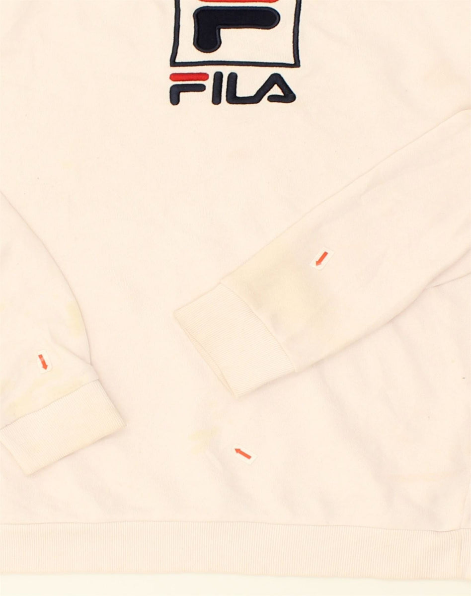 Cream on sale fila sweatshirt