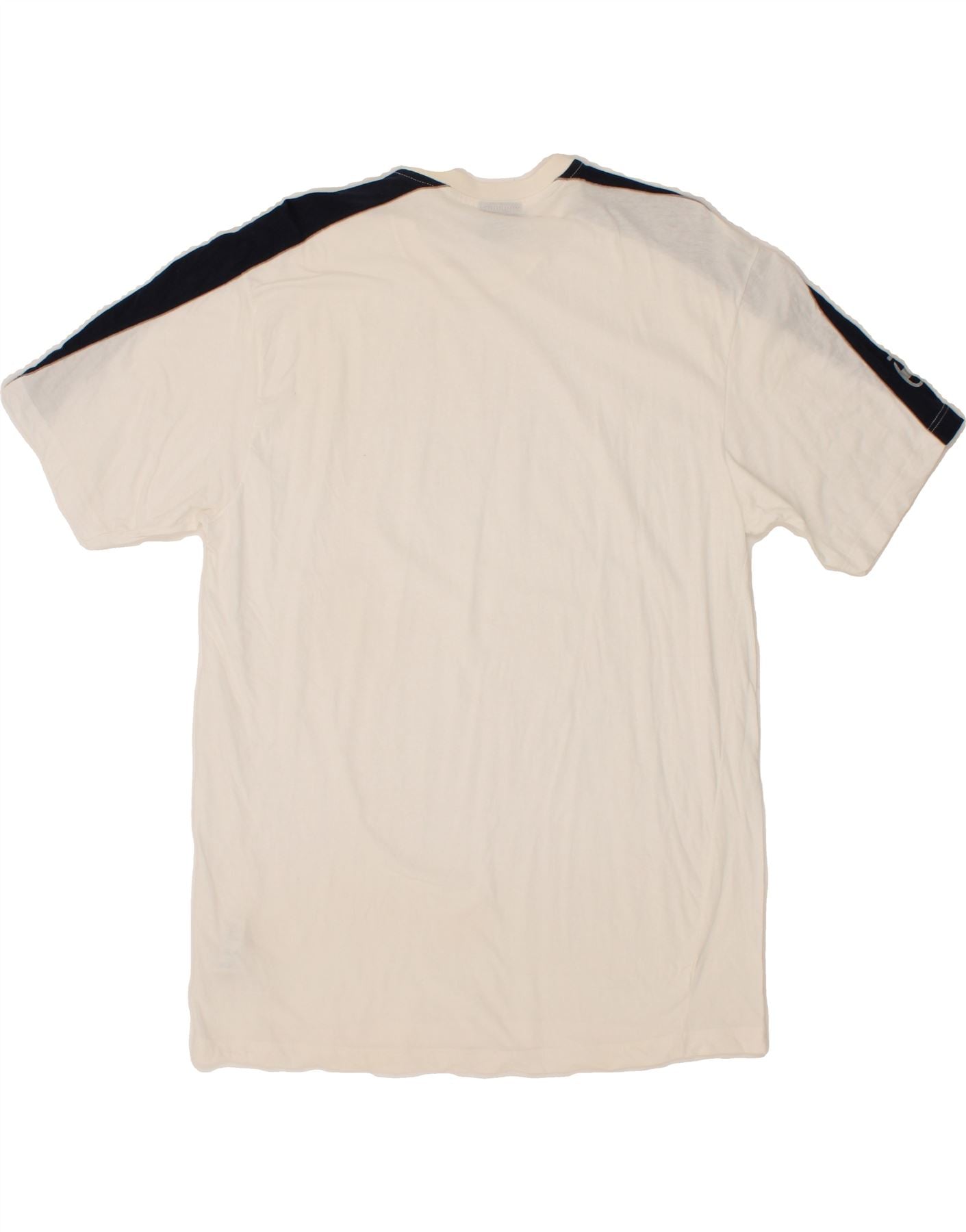 CHAMPION Womens Graphic T-Shirt Top UK 20 2XL Off White Colourblock Cotton Vintage Champion and Second-Hand Champion from Messina Hembry