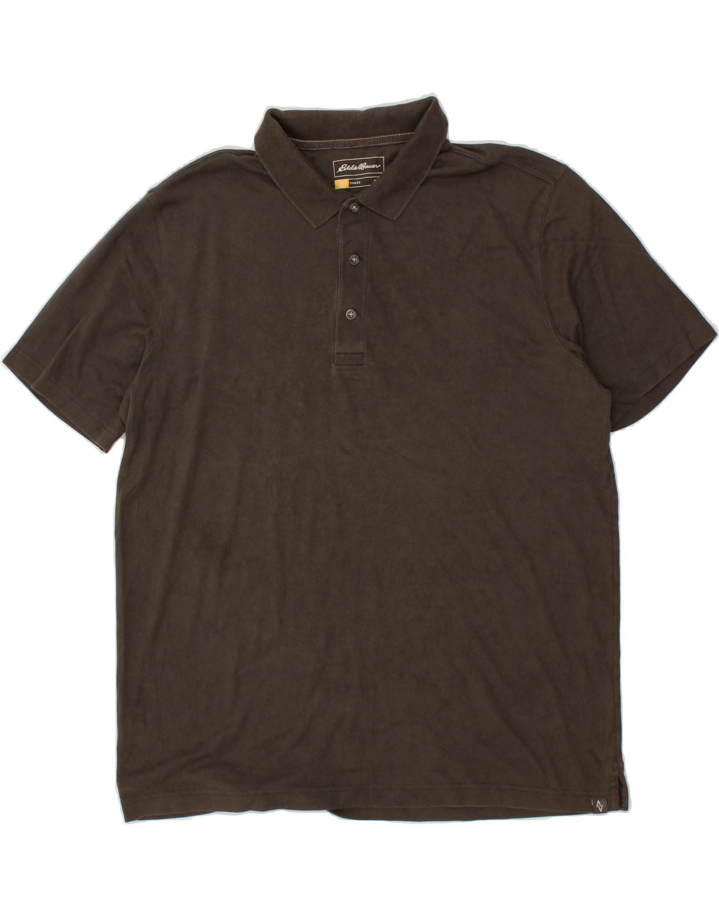 EDDIE BAUER Mens Polo Shirt XL Grey Cotton Vintage Eddie Bauer and Second-Hand Eddie Bauer from Messina Hembry