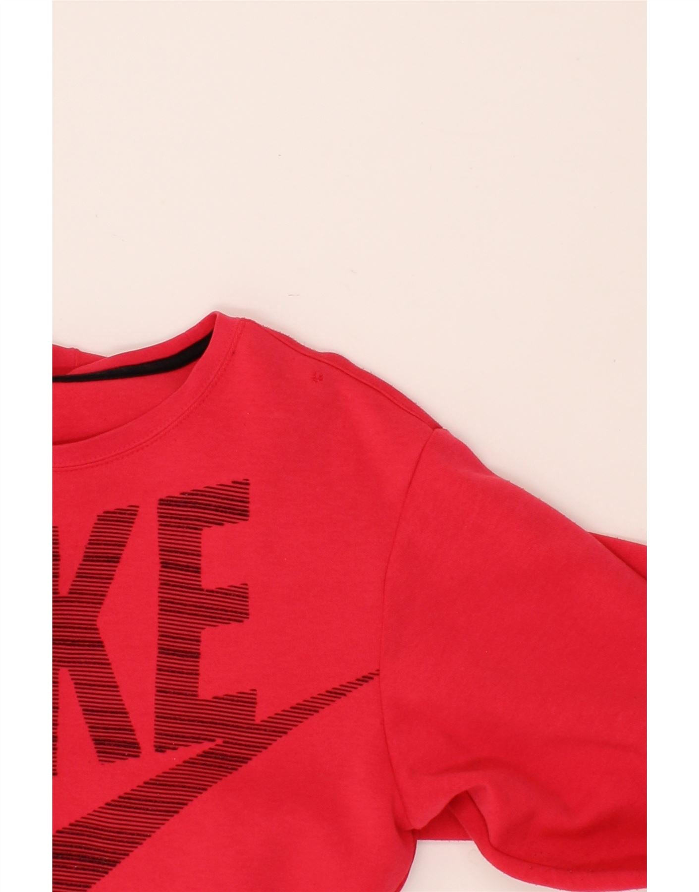 NIKE Womens Oversized Graphic Sweatshirt Jumper UK 10 Small Red Cotton Vintage Nike and Second-Hand Nike from Messina Hembry