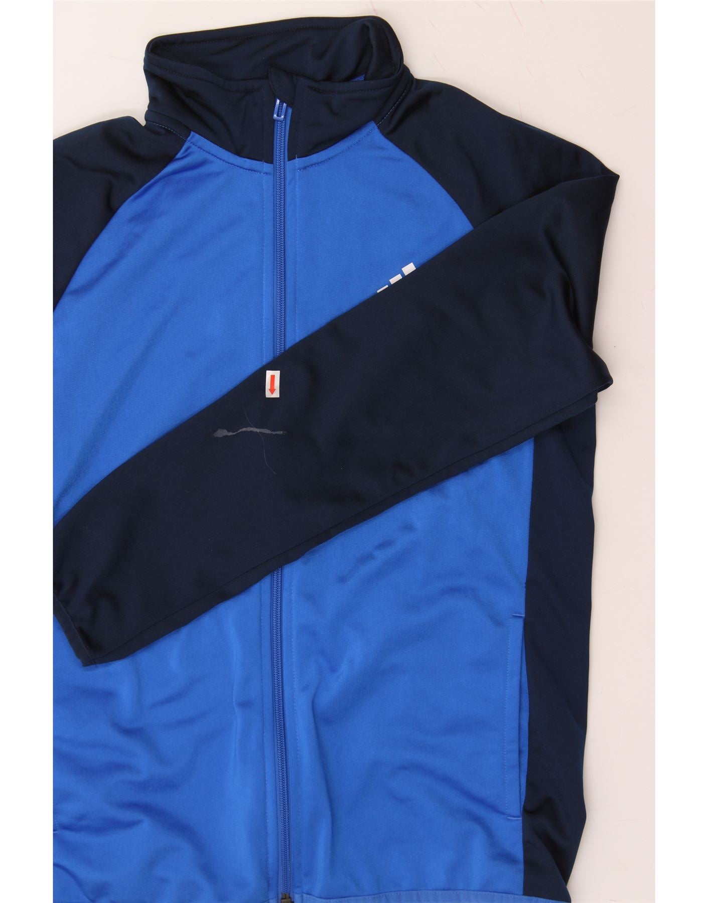 ADIDAS Boys Tracksuit Top Jacket 13-14 Years  Blue Colourblock Polyester Vintage Adidas and Second-Hand Adidas from Messina Hembry