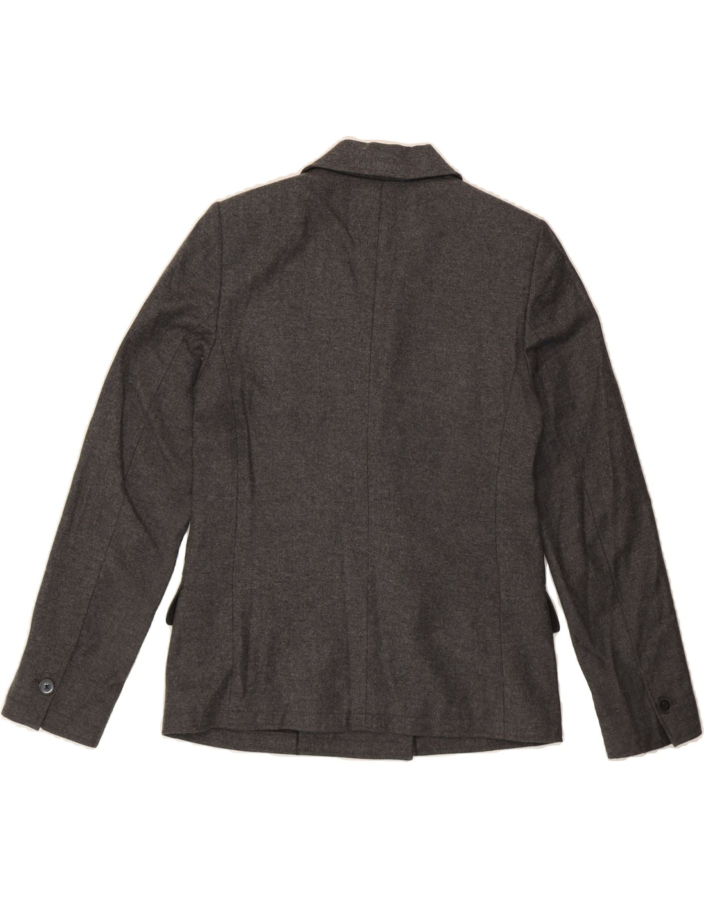 MASSIMO DUTTI Womens Double Breasted Blazer Jacket EU 36 XS Grey Wool Vintage Massimo Dutti and Second-Hand Massimo Dutti from Messina Hembry