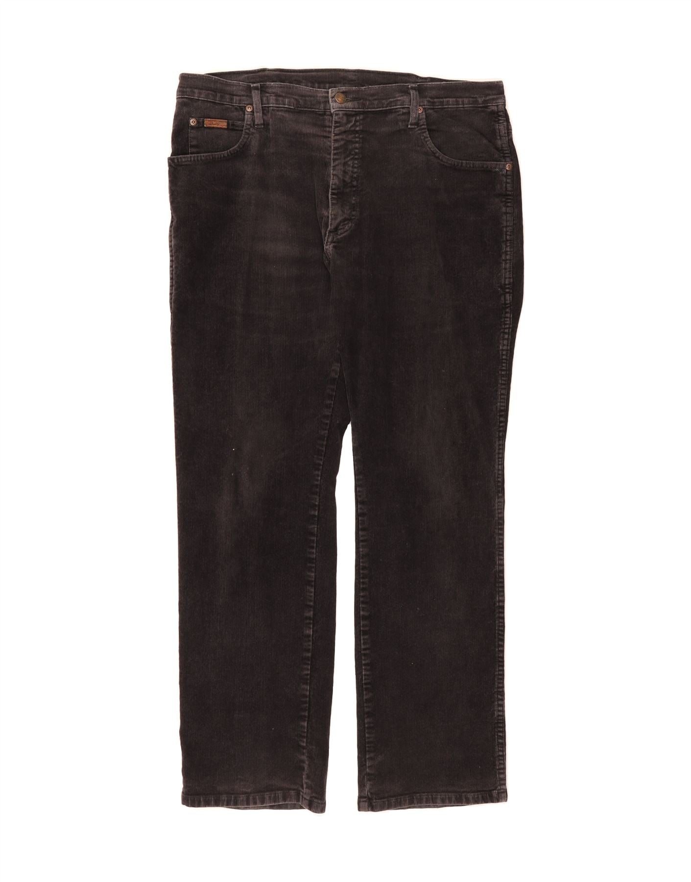 WRANGLER Mens Texas Straight Corduroy Trousers W36 L30 Black Cotton Vintage Wrangler and Second-Hand Wrangler from Messina Hembry