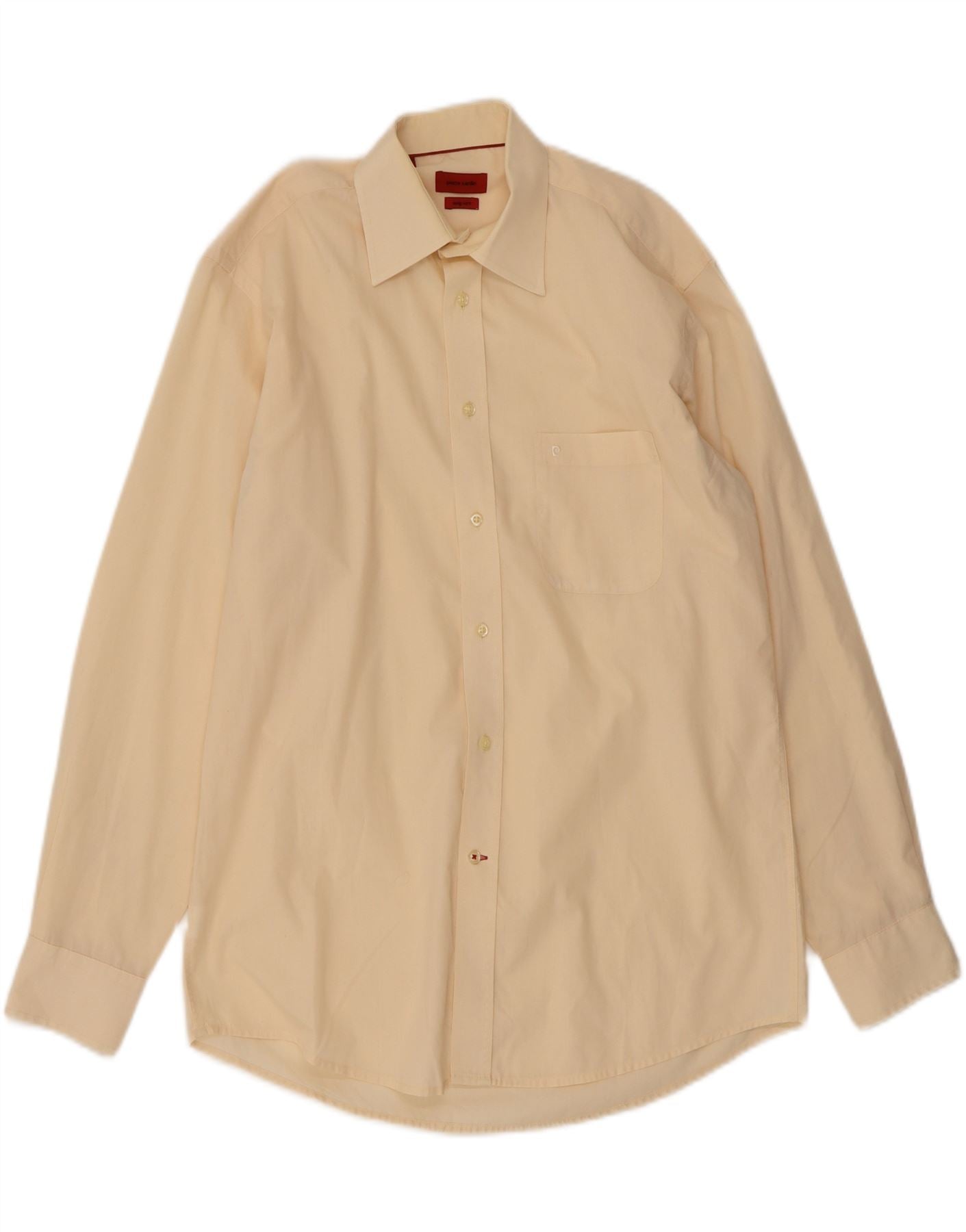 PIERRE CARDIN Mens Easy Care Shirt Size 39 15 1/2 Medium Off White Cotton Vintage Pierre Cardin and Second-Hand Pierre Cardin from Messina Hembry