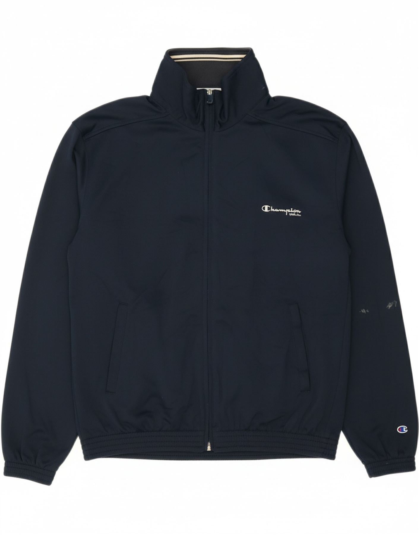 CHAMPION Mens Tracksuit Top Jacket Small Navy Blue Vintage Champion and Second-Hand Champion from Messina Hembry