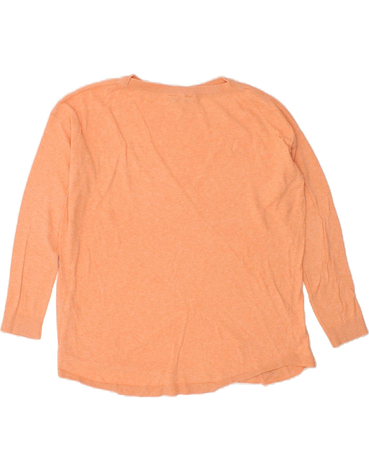 JOULES Womens Oversized Boat Neck Jumper Sweater UK 14 Medium  Orange Vintage Joules and Second-Hand Joules from Messina Hembry