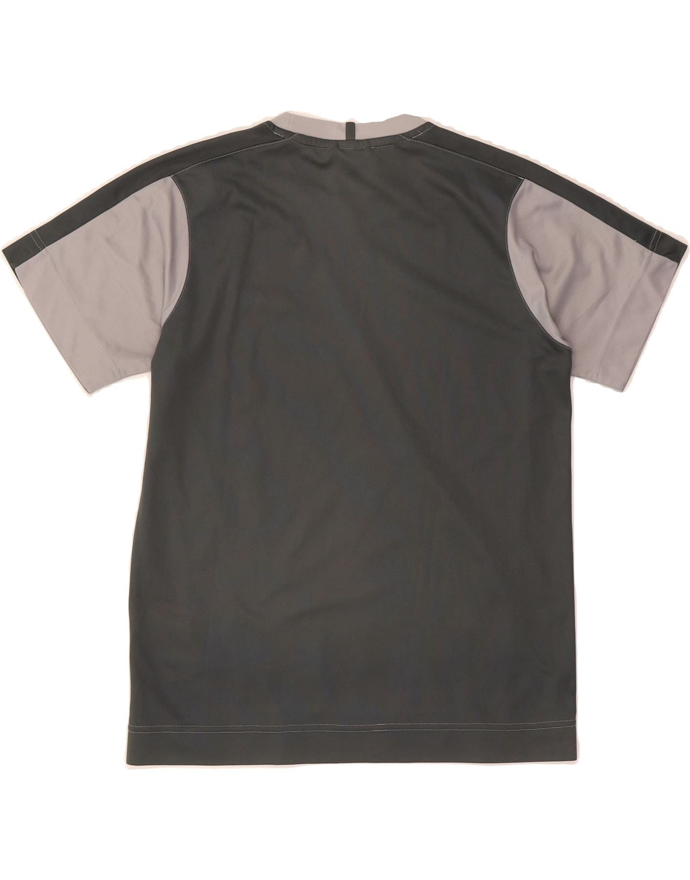 ADIDAS Boys Climalite T-Shirt Top 13-14 Years Grey Colourblock Polyester Vintage Adidas and Second-Hand Adidas from Messina Hembry