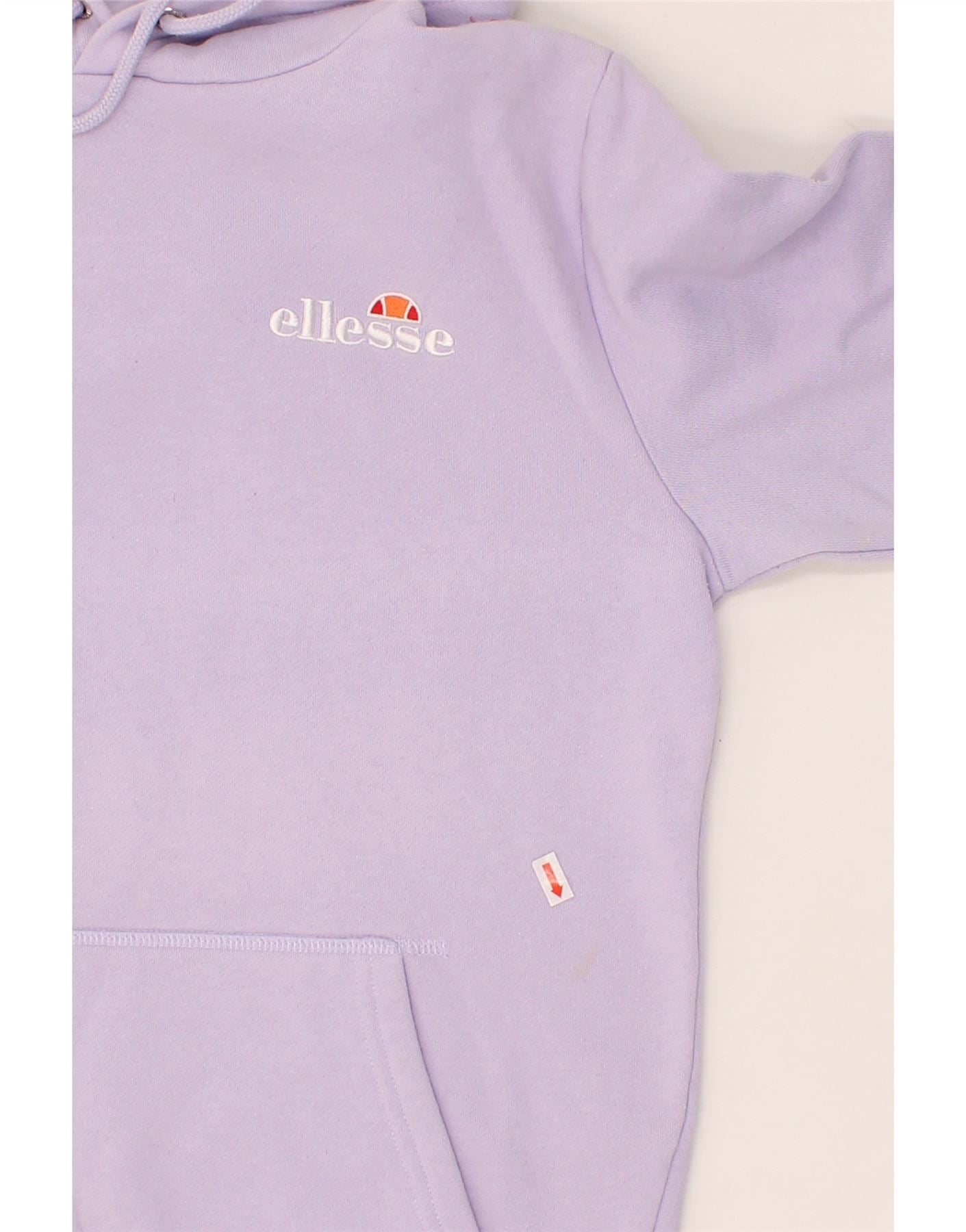 ELLESSE Womens Loose Fit Hoodie Jumper UK 10 Small Purple Cotton Vintage Ellesse and Second-Hand Ellesse from Messina Hembry