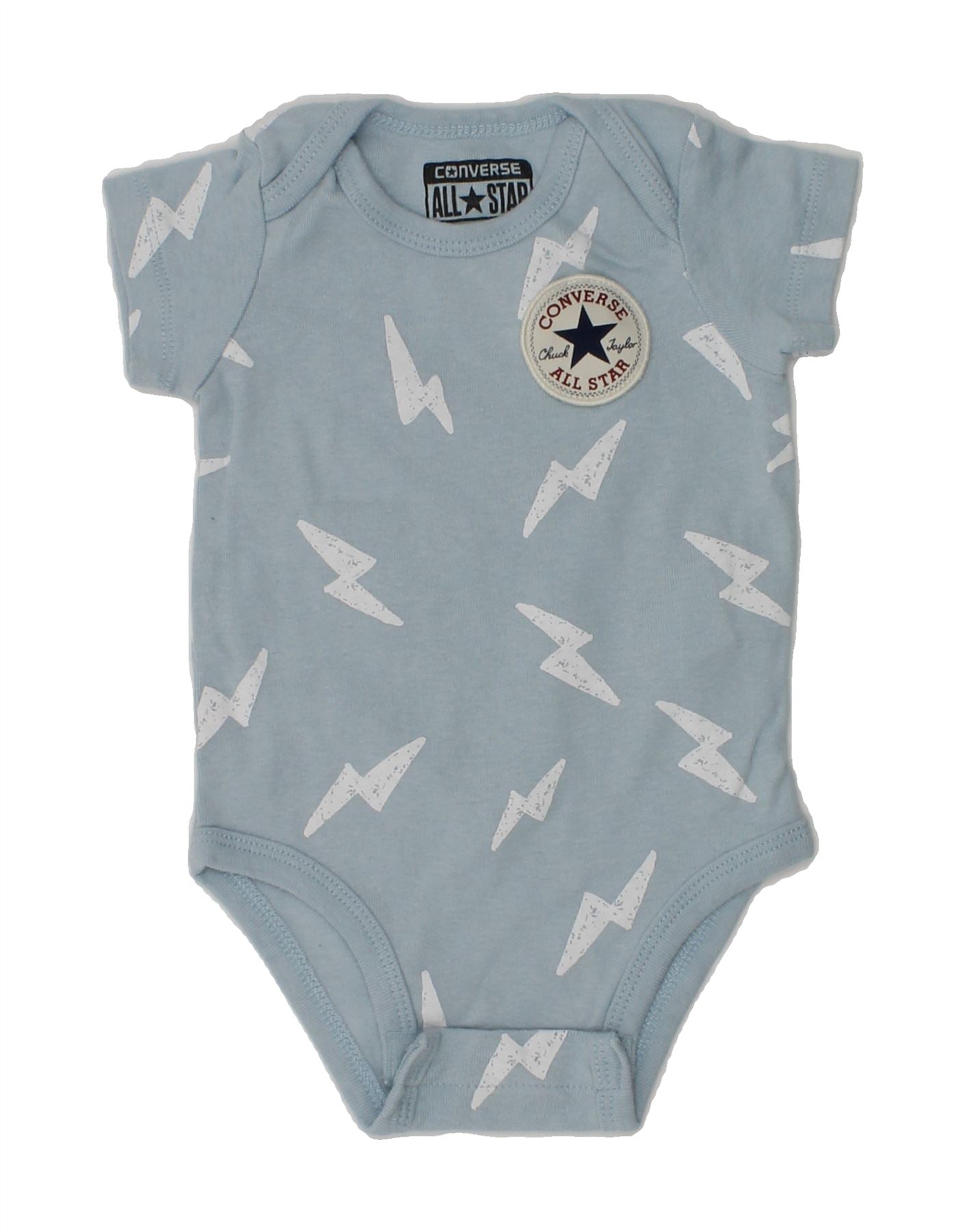 CONVERSE Baby Boys Bodysuit 3-6 Months Blue Spotted Cotton Vintage Converse and Second-Hand Converse from Messina Hembry