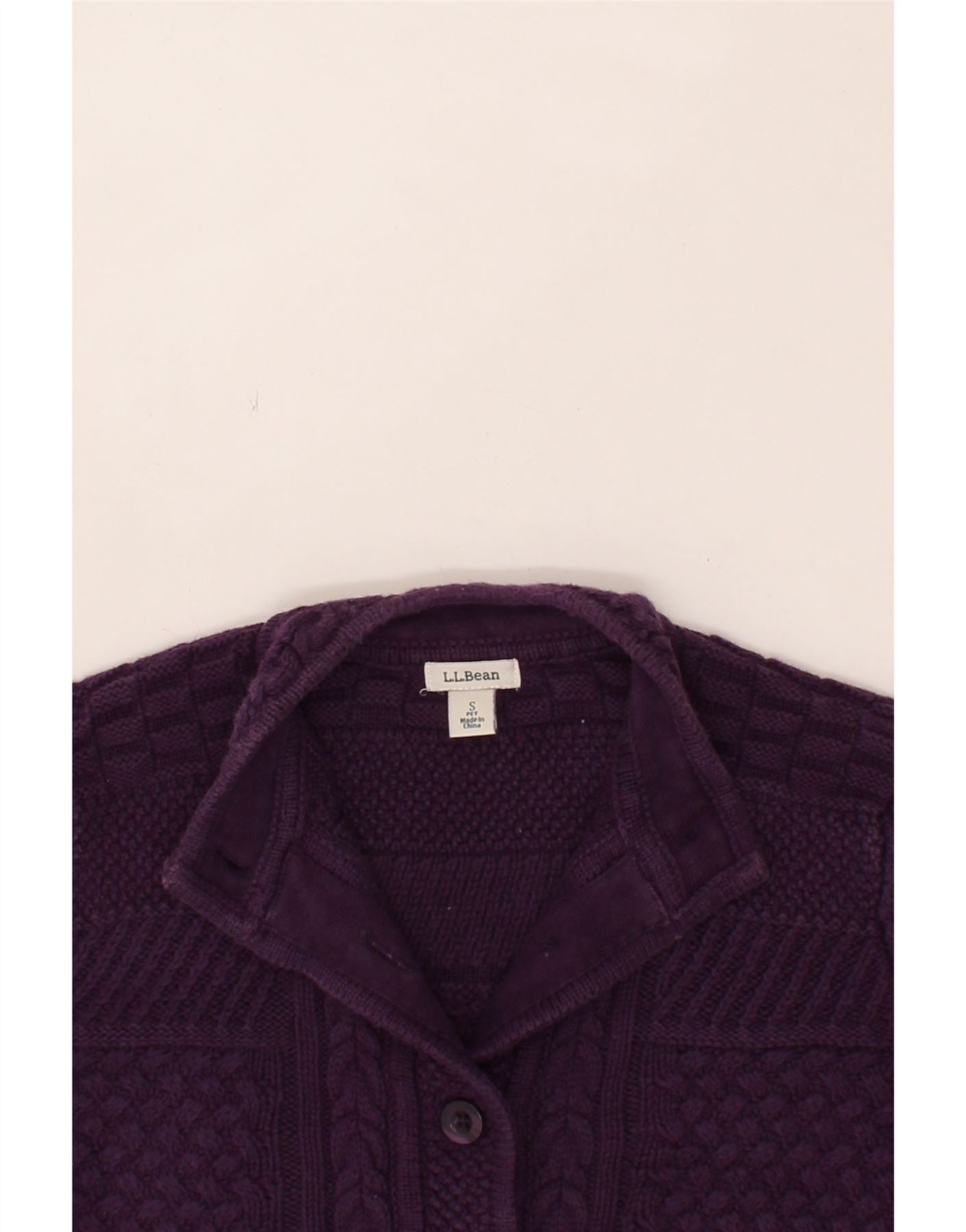 L.L.BEAN Womens Cardigan Sweater UK 8 Small Purple Vintage L.L.Bean and Second-Hand L.L.Bean from Messina Hembry