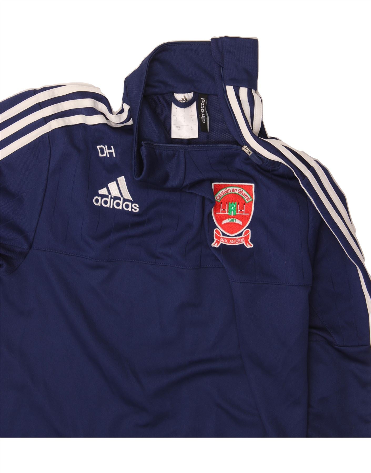 ADIDAS Mens Climacool Zip Neck Pullover Tracksuit Top Small Navy Blue Vintage Adidas and Second-Hand Adidas from Messina Hembry