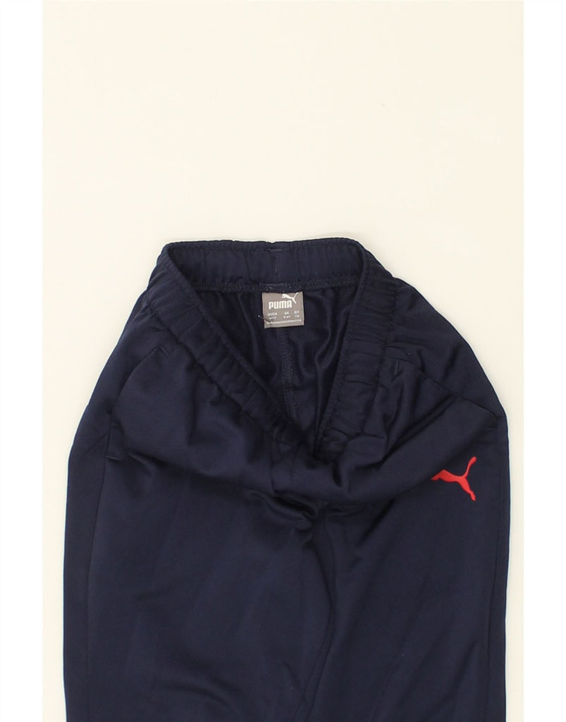 PUMA Boys Tracksuit Trousers 5-6 Years Navy Blue Polyester | Vintage Puma | Thrift | Second-Hand Puma | Used Clothing | Messina Hembry 