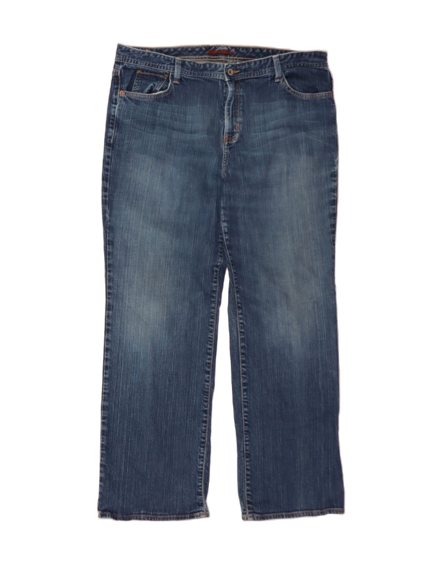 EDDIE BAUER Womens Capri Jeans US 18 2XL W40 L20 Blue Cotton Vintage Eddie Bauer and Second-Hand Eddie Bauer from Messina Hembry