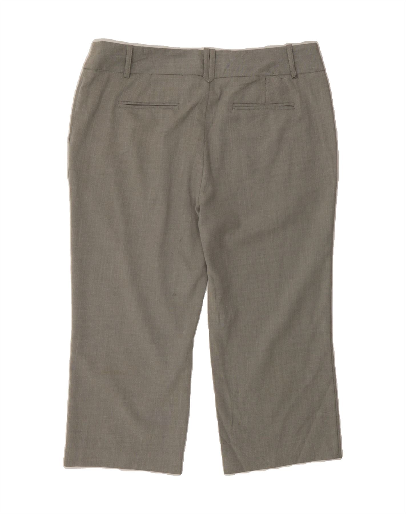 MOSSIMO Womens Stretch Straight Capri Trousers US 10 Large W34 L20 Grey Vintage Mossimo and Second-Hand Mossimo from Messina Hembry