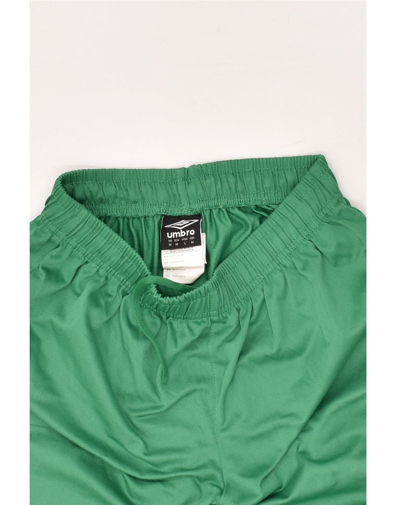 UMBRO Mens Sport Shorts Medium Green Colourblock Polyester | Vintage Umbro | Thrift | Second-Hand Umbro | Used Clothing | Messina Hembry 