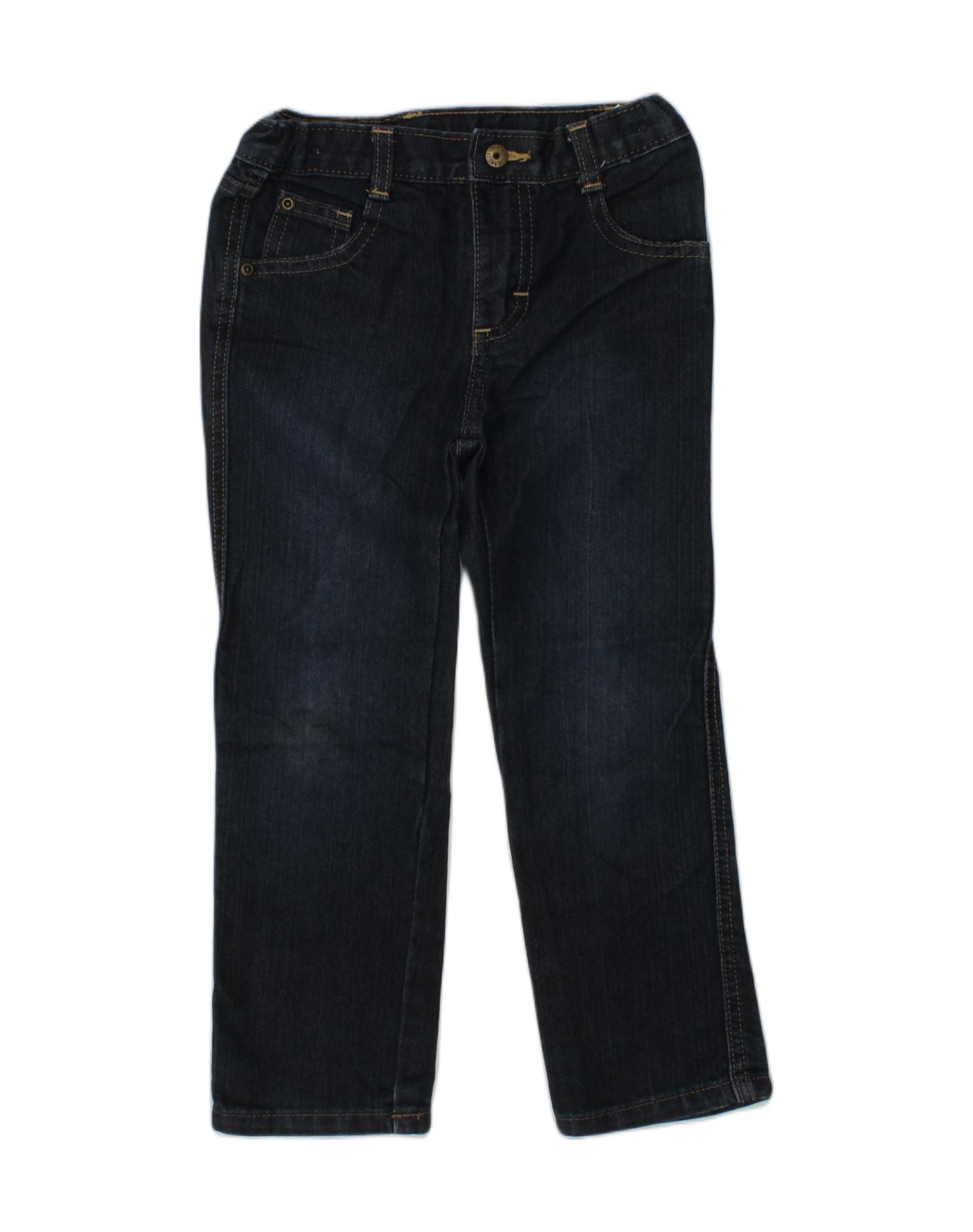 WRANGLER Boys Straight Jeans 4-5 Years W22 L17 Navy Blue Cotton | Vintage Wrangler | Thrift | Second-Hand Wrangler | Used Clothing | Messina Hembry