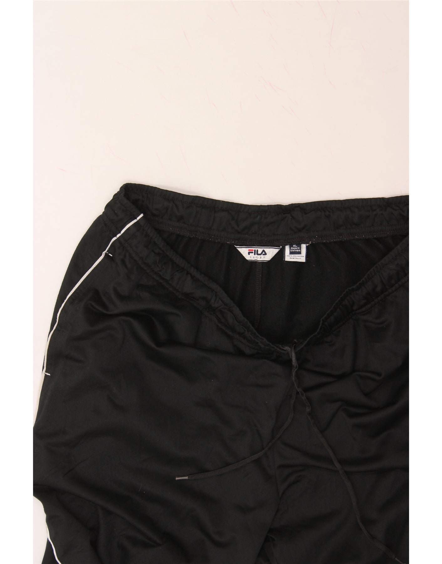 FILA Mens Tracksuit Trousers XL Black Polyester Vintage Fila and Second-Hand Fila from Messina Hembry